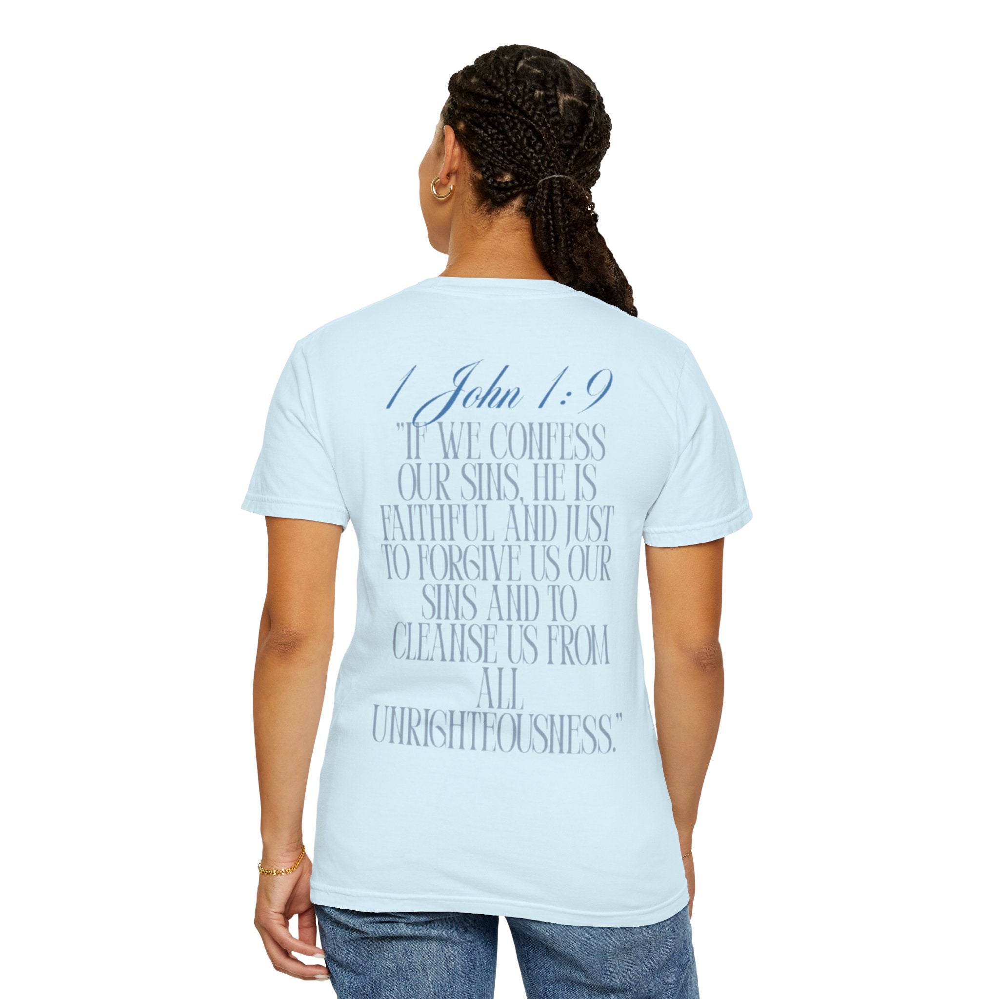 T-Shirt — 1 John 1:9 Scripture Tee (We Confess Our Sins)