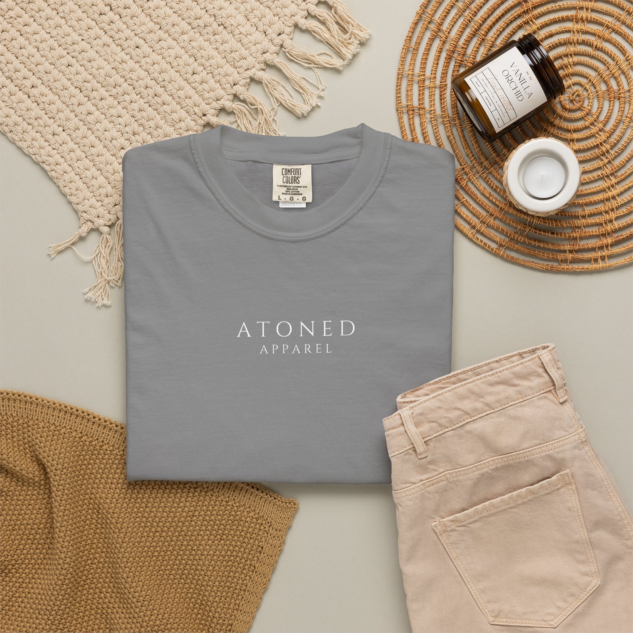Faith Family Forever T‑Shirt — Atoned Apparel Garment‑Dyed Tee