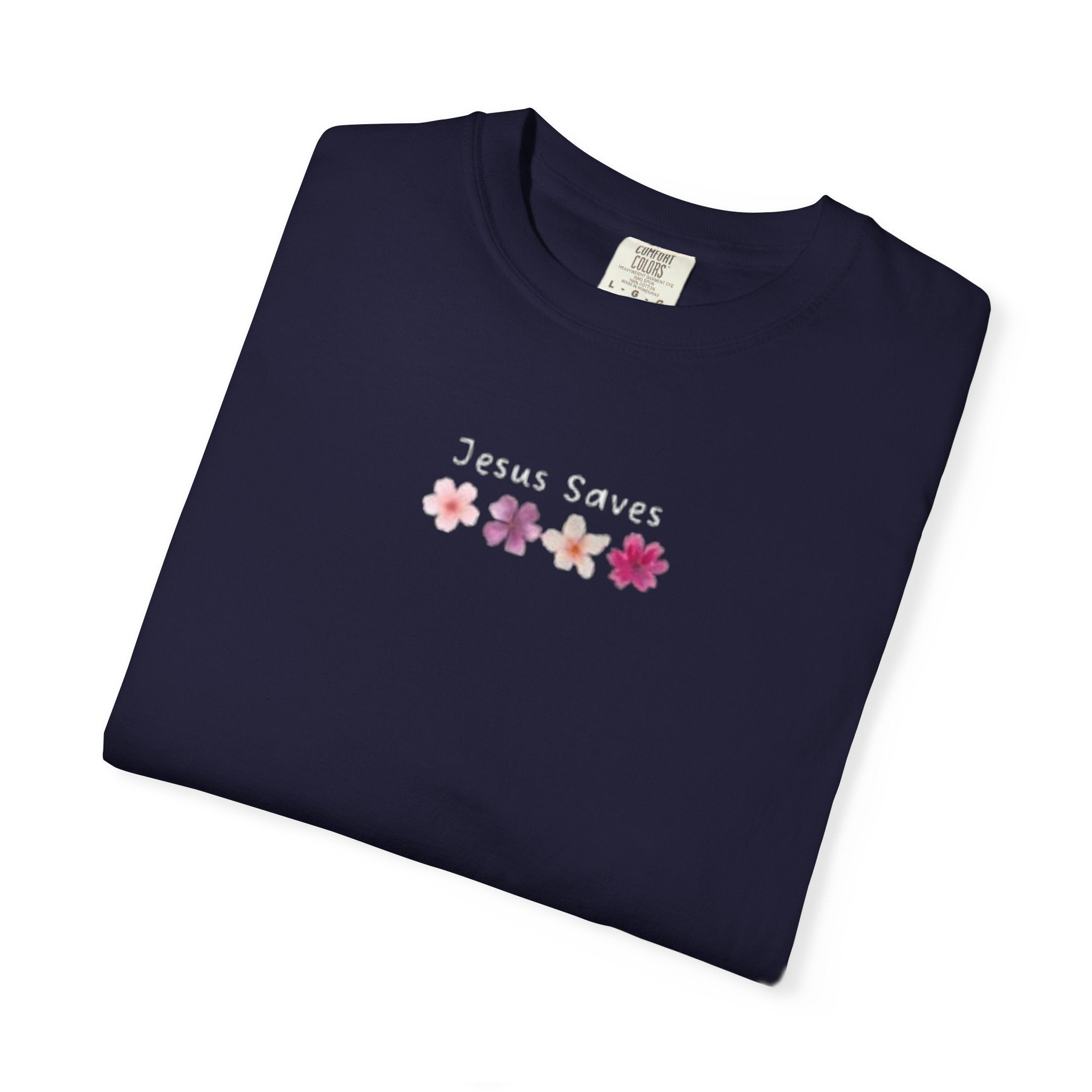 Jesus Saves Floral T-Shirt — Christian Tee