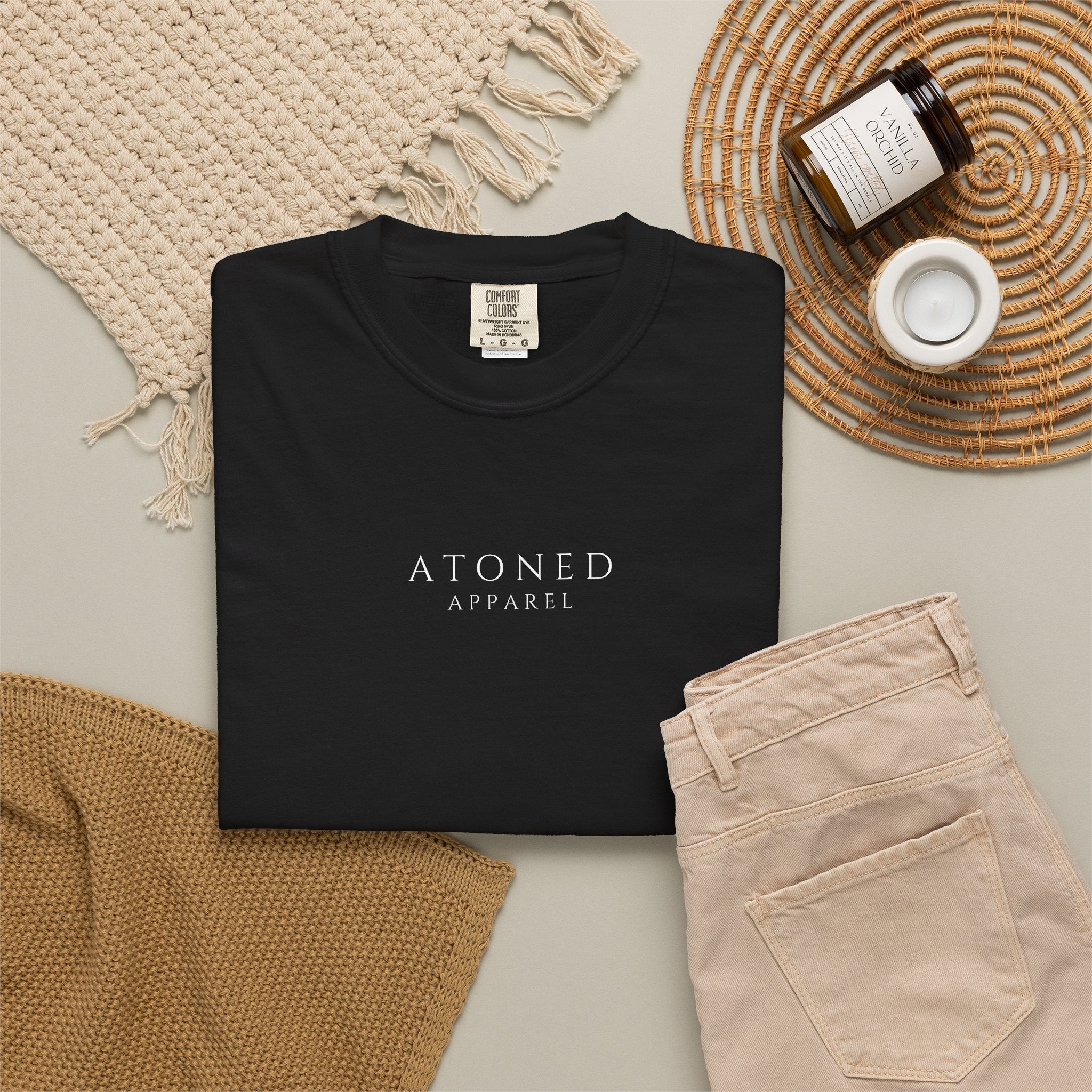 Faith Family Forever T‑Shirt — Atoned Apparel Garment‑Dyed Tee