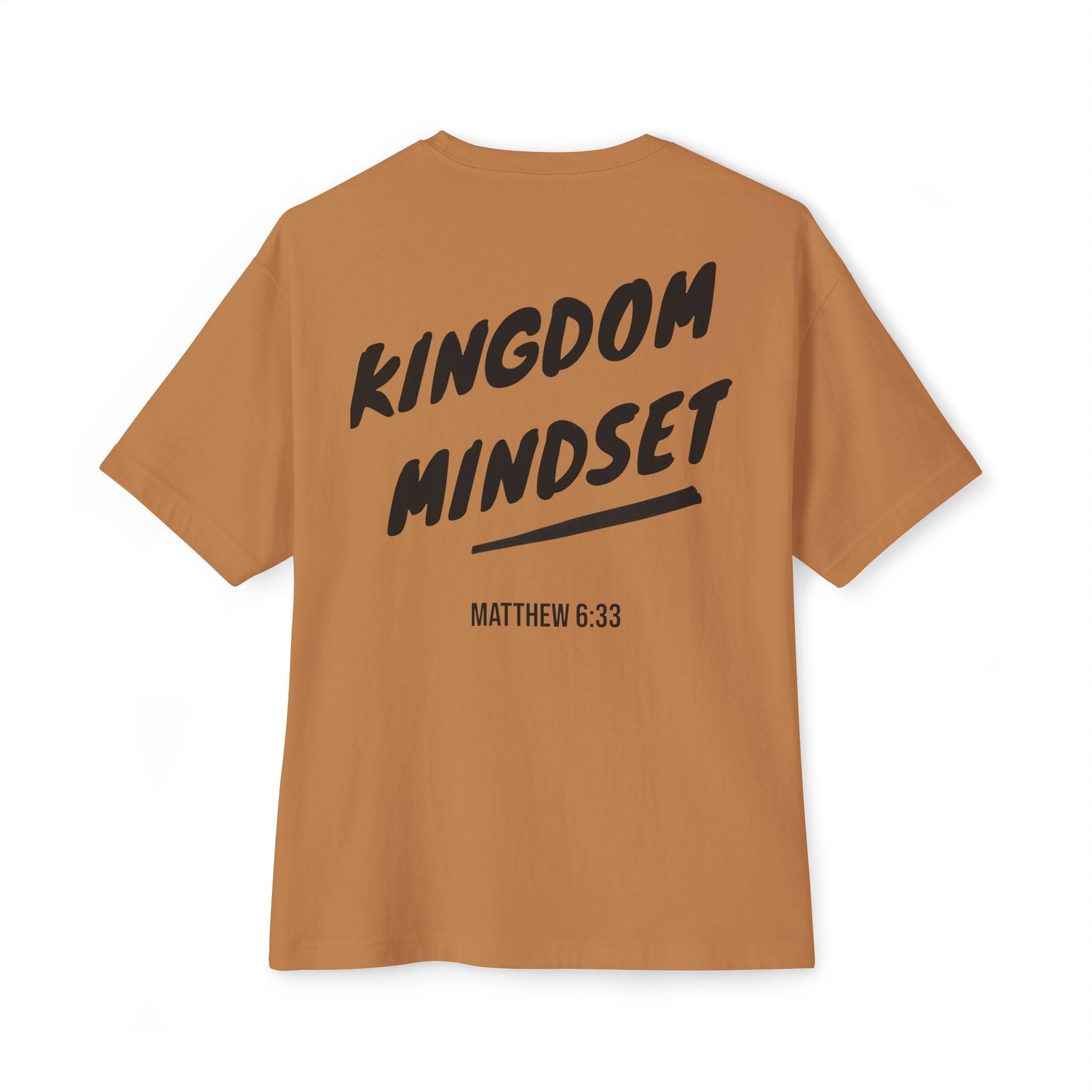 Kingdom Mindset Oversized Tee— Faith-Inspired Scripture (Matthew 6:33)