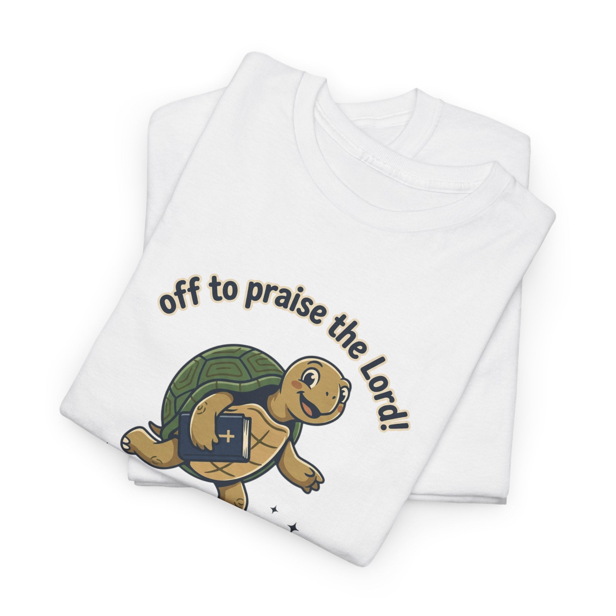 Turtle Skateboard Tee — "Off to Praise the Lord" Christian Graphic Shirt