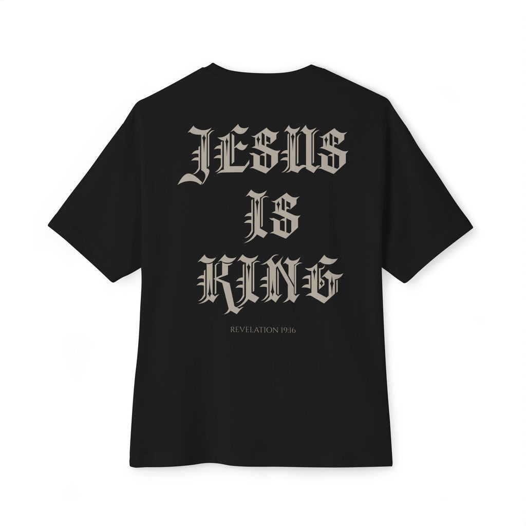 Jesus Is King Oversized Tee — Christian Boxy T‑Shirt