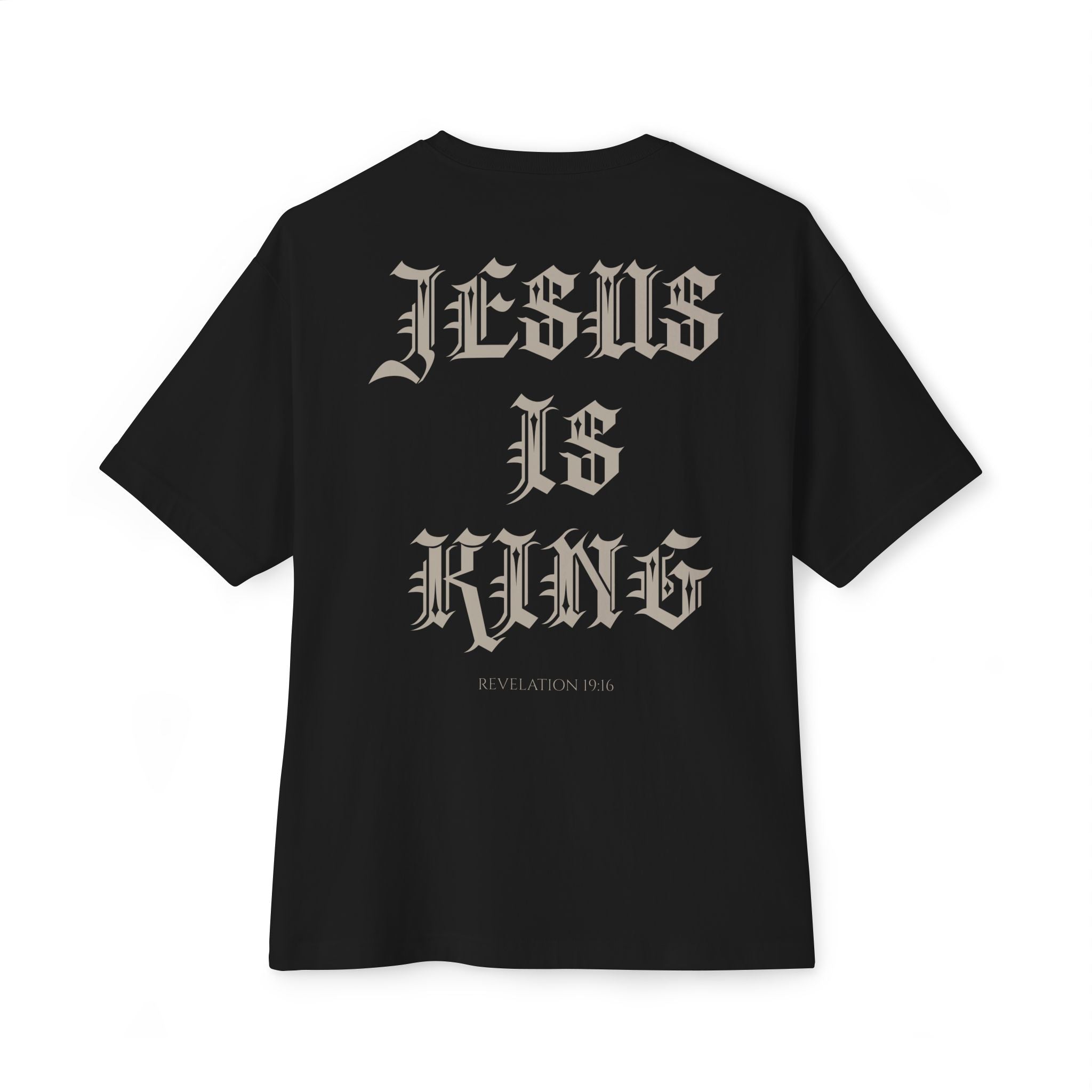 Jesus Is King Oversized Tee — Christian Boxy T‑Shirt