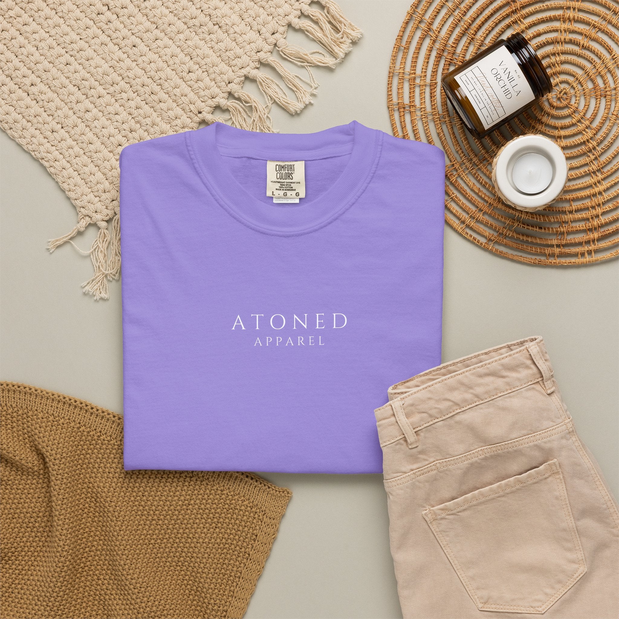 Faith Family Forever T‑Shirt — Atoned Apparel Garment‑Dyed Tee