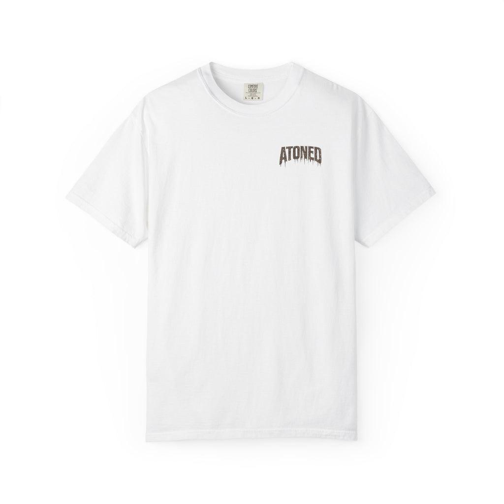 Atoned Cross T-Shirt — "It Is Finished" Christian Faith Tee
