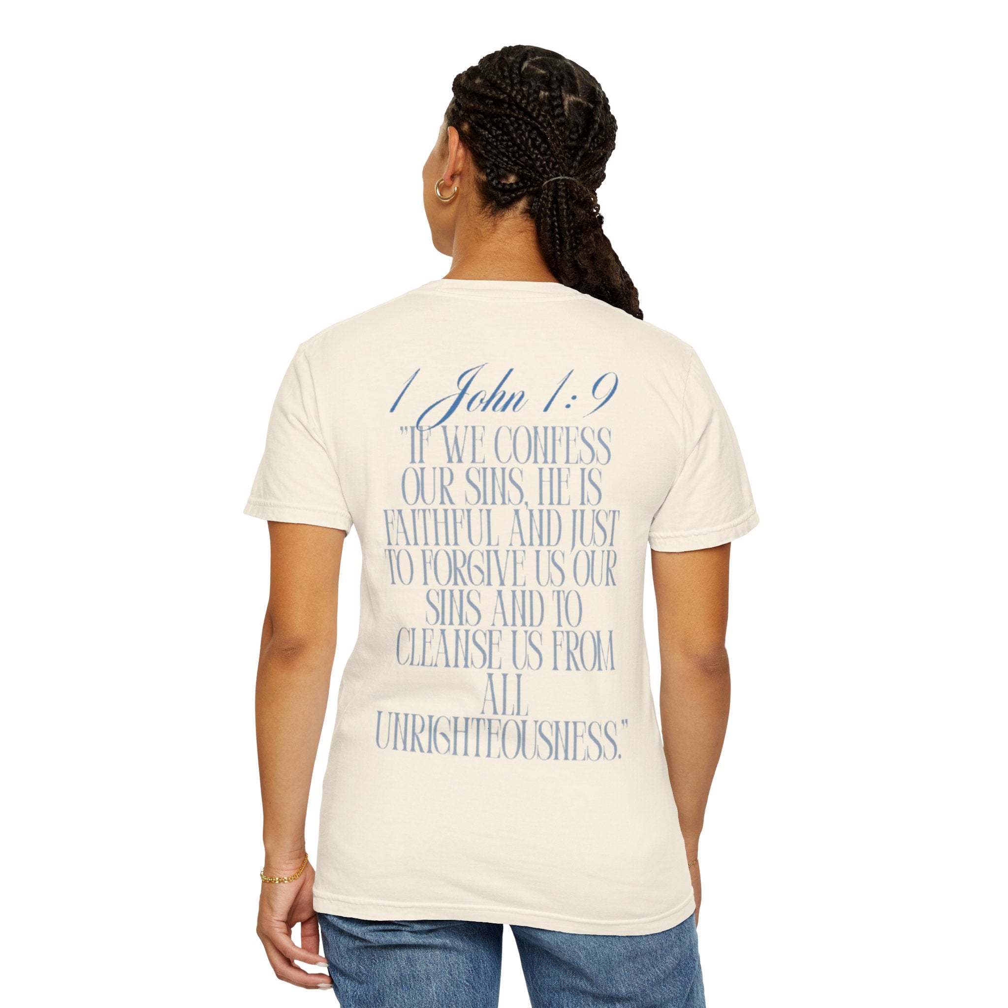 T-Shirt — 1 John 1:9 Scripture Tee (We Confess Our Sins)