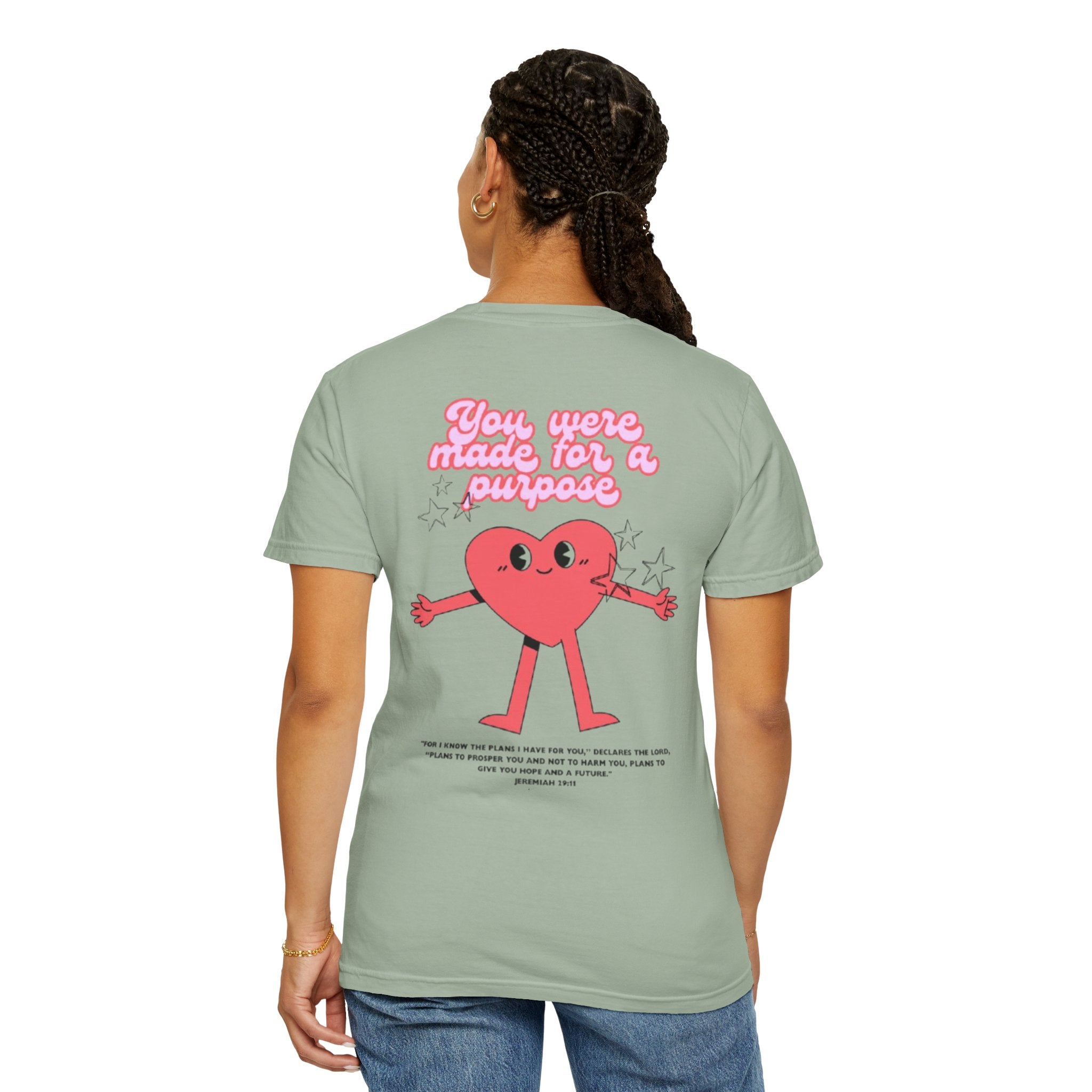You Were Made for a Purpose T‑Shirt — Cute Heart Character Inspirational Tee