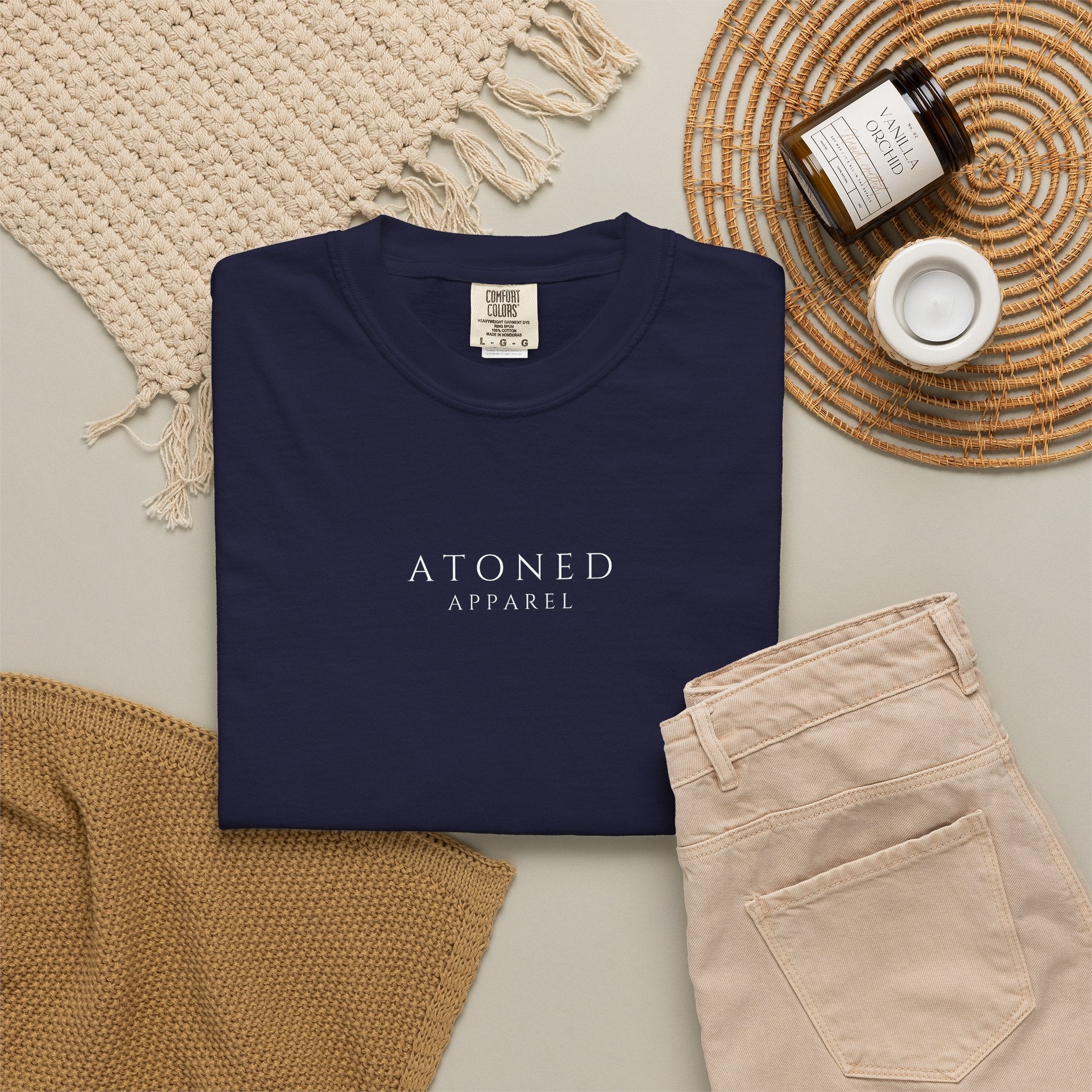 Faith Family Forever T‑Shirt — Atoned Apparel Garment‑Dyed Tee