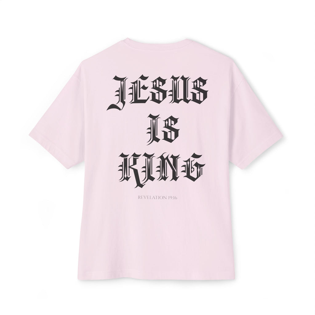 Jesus Is King Oversized Tee — Christian Boxy T‑Shirt