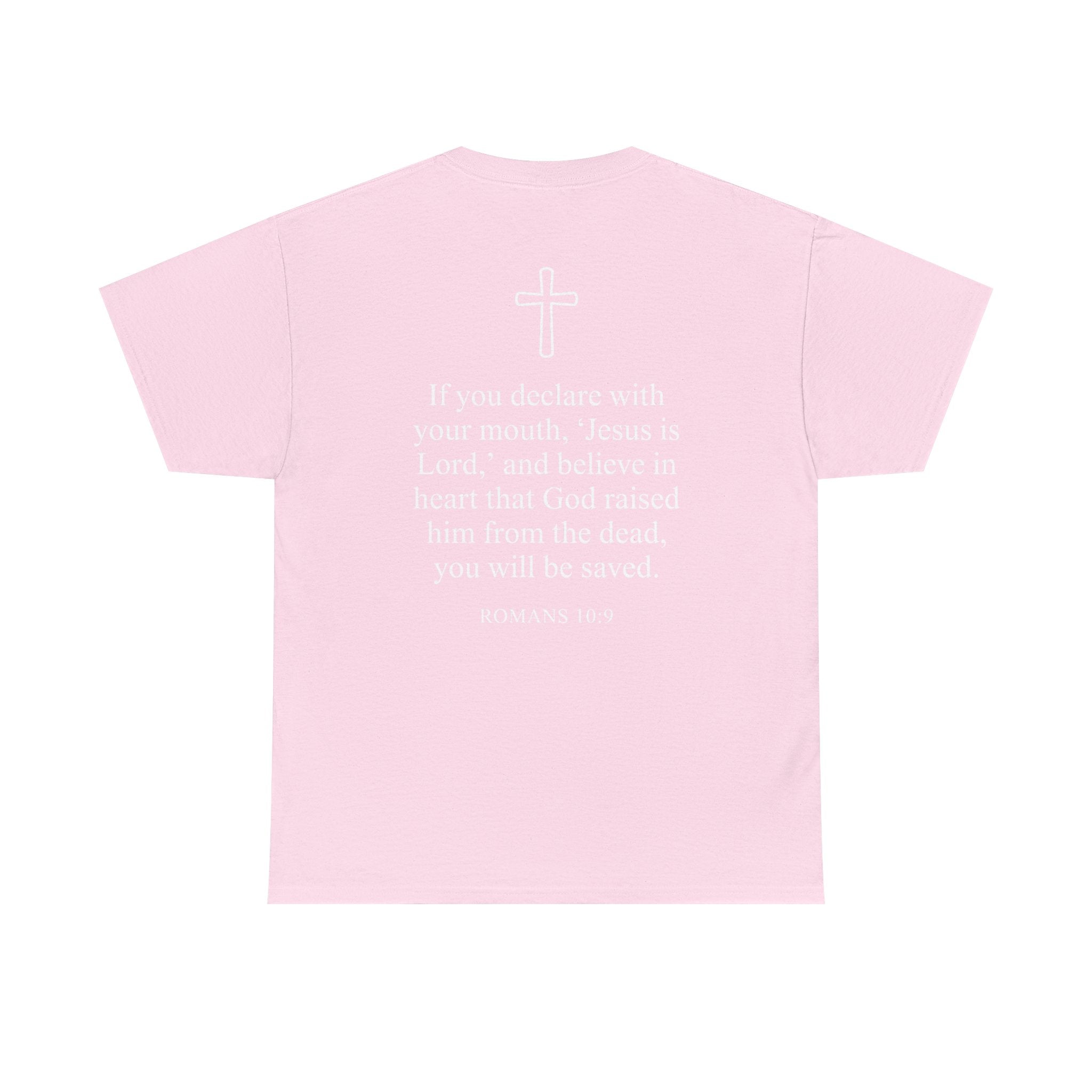 Christian T-Shirt — "Jesus Saves" Front & "Saved" Back