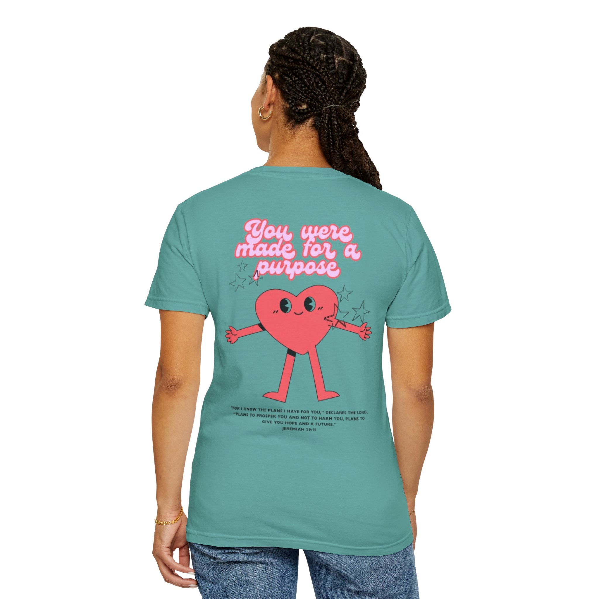 You Were Made for a Purpose T‑Shirt — Cute Heart Character Inspirational Tee