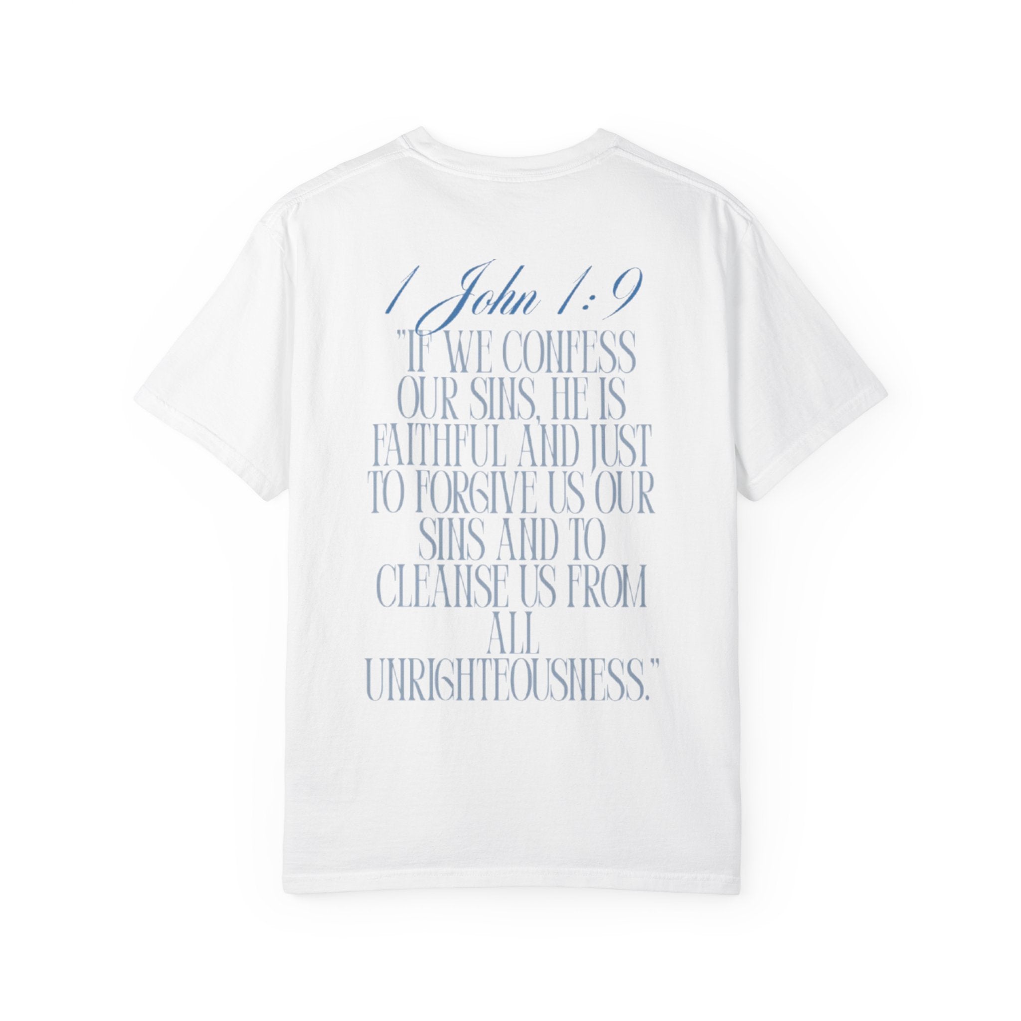 T-Shirt — 1 John 1:9 Scripture Tee (We Confess Our Sins)