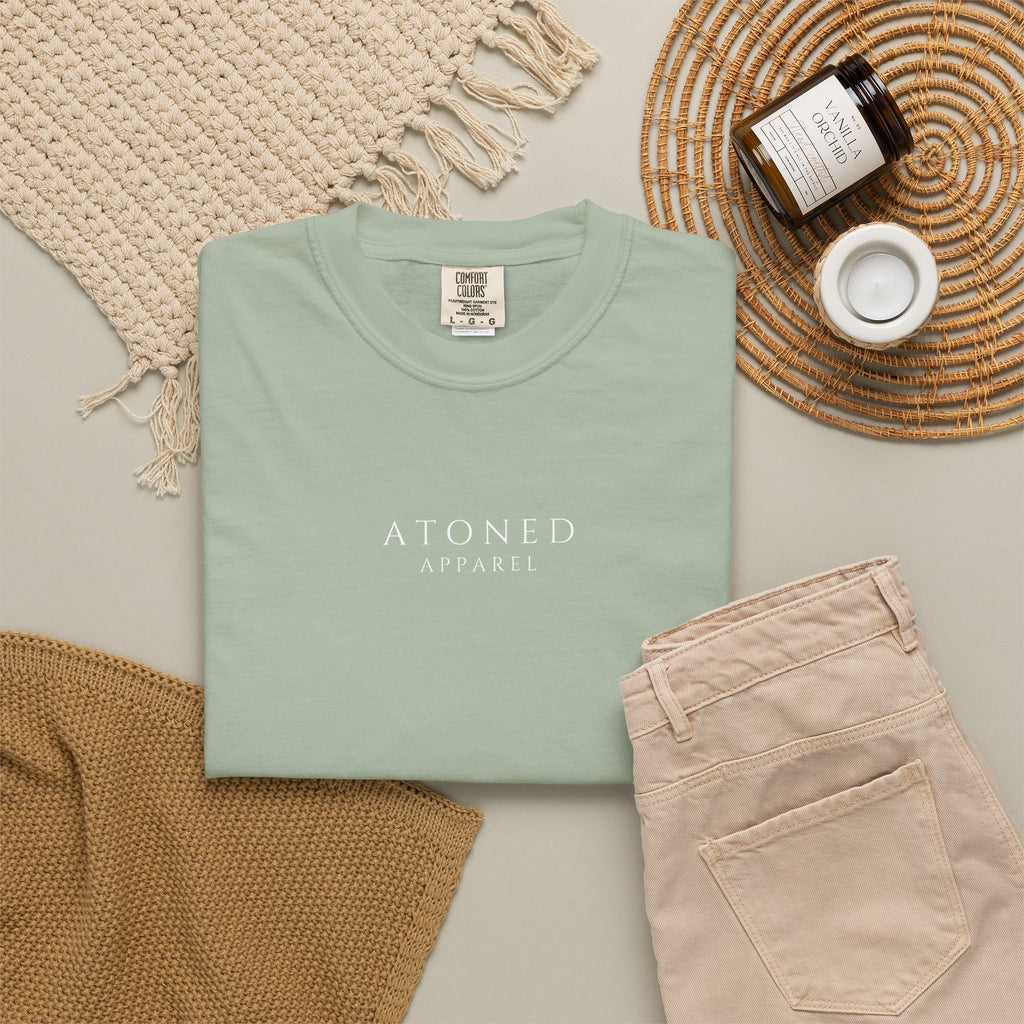 Faith Family Forever T‑Shirt — Atoned Apparel Garment‑Dyed Tee