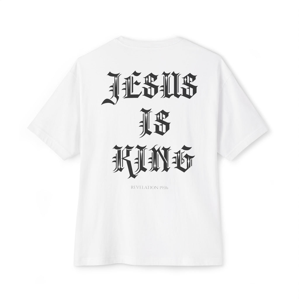 Jesus Is King Oversized Tee — Christian Boxy T‑Shirt