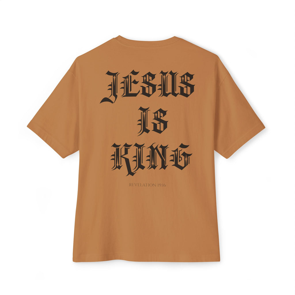 Jesus Is King Oversized Tee — Christian Boxy T‑Shirt