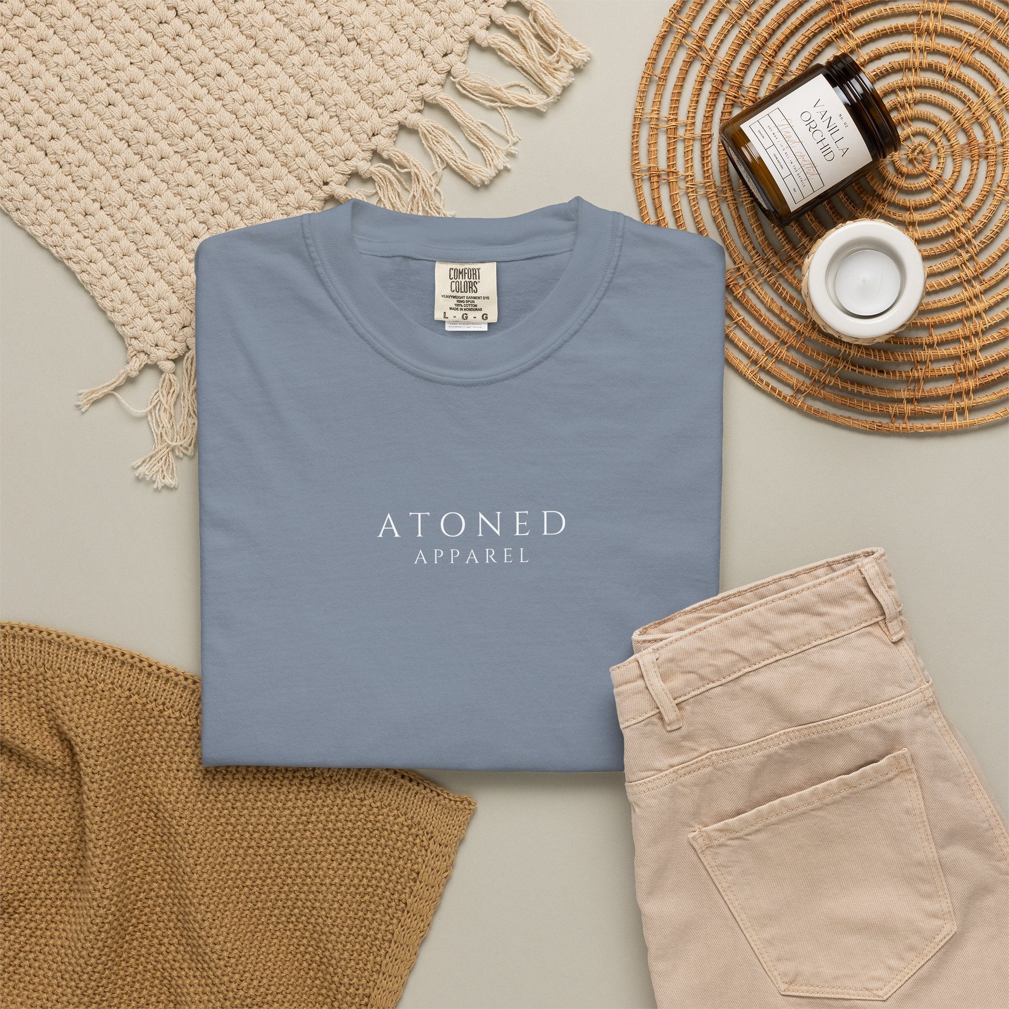 Faith Family Forever T‑Shirt — Atoned Apparel Garment‑Dyed Tee