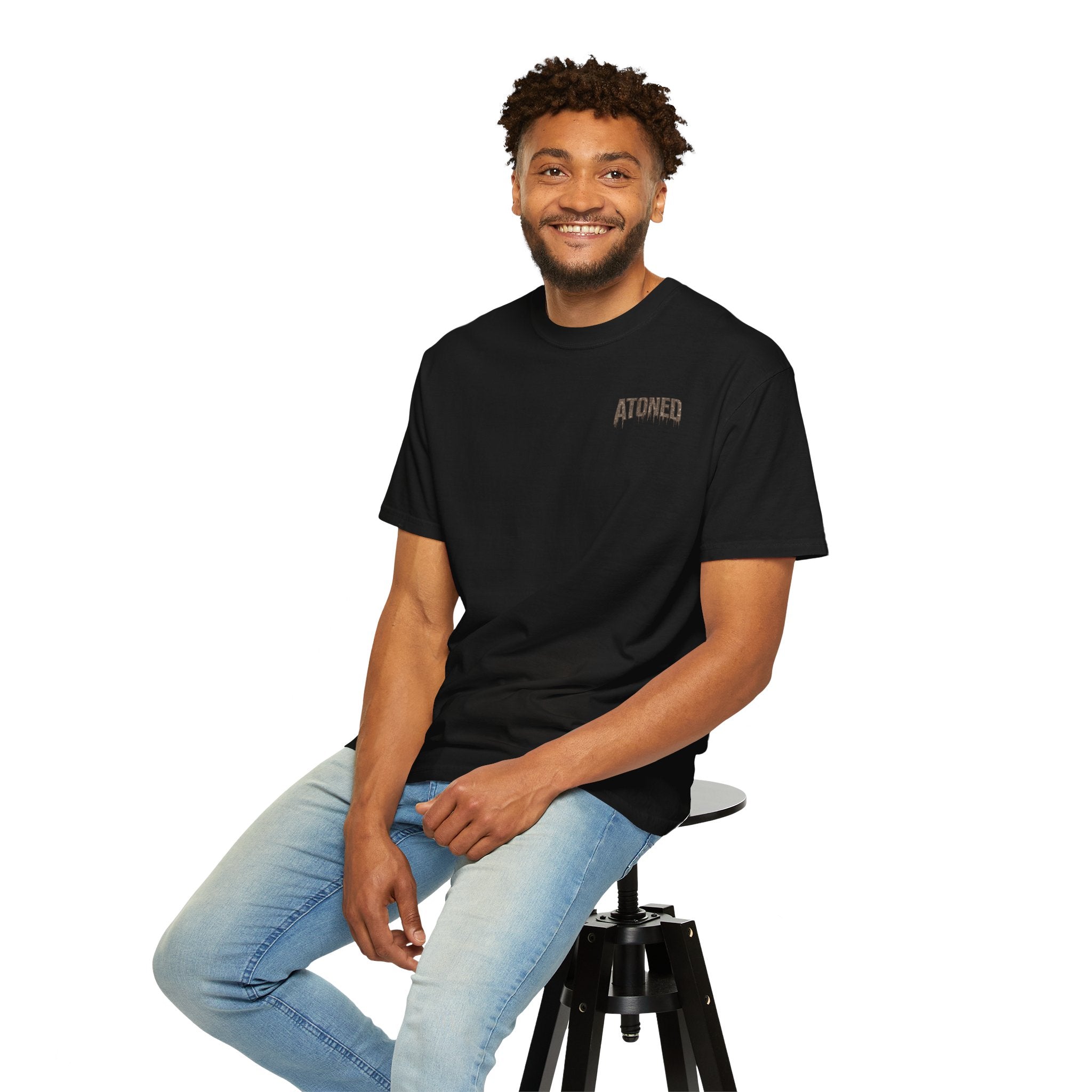 Atoned (Romans 5:8) T-Shirt — Christian Faith Graphic Tee