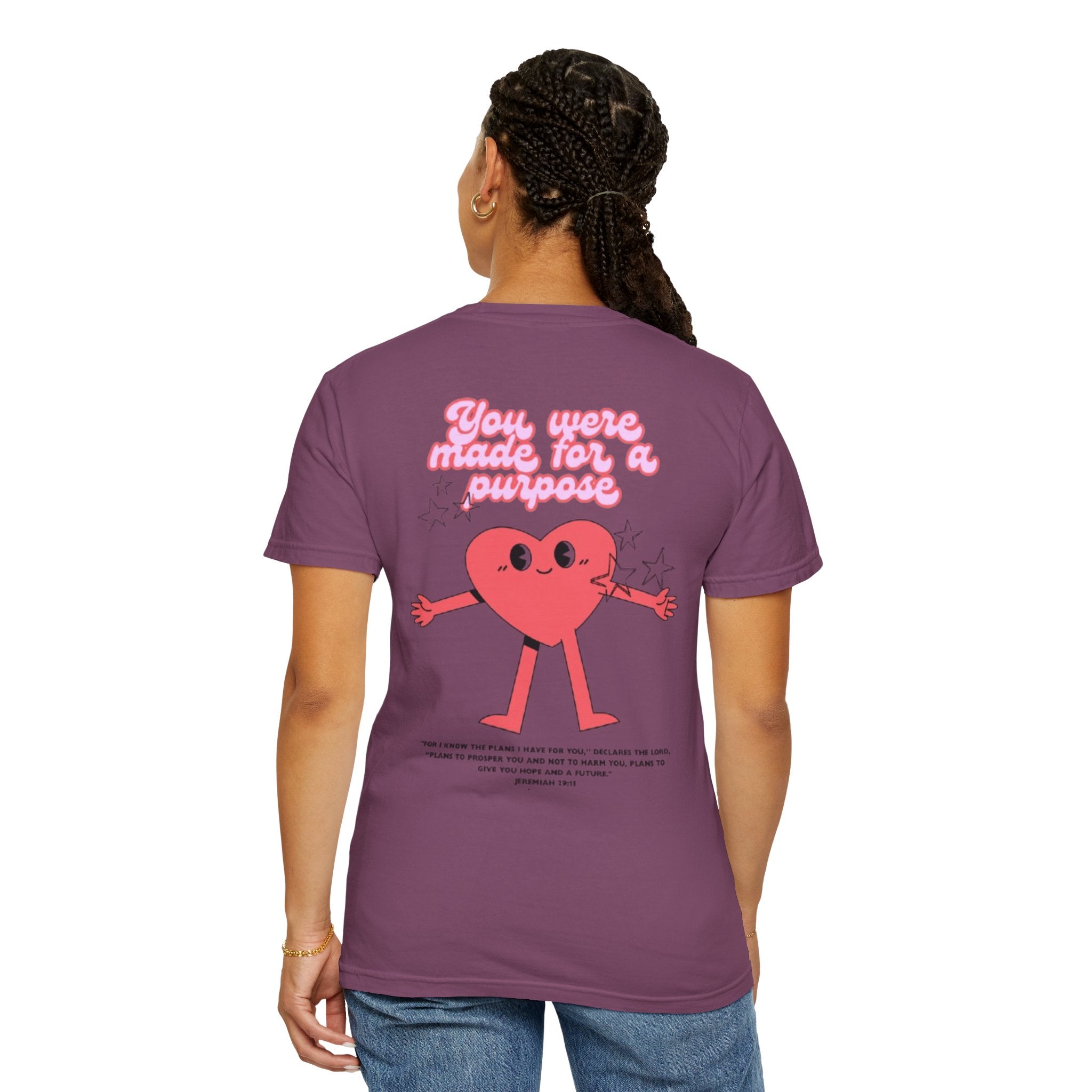 You Were Made for a Purpose T‑Shirt — Cute Heart Character Inspirational Tee