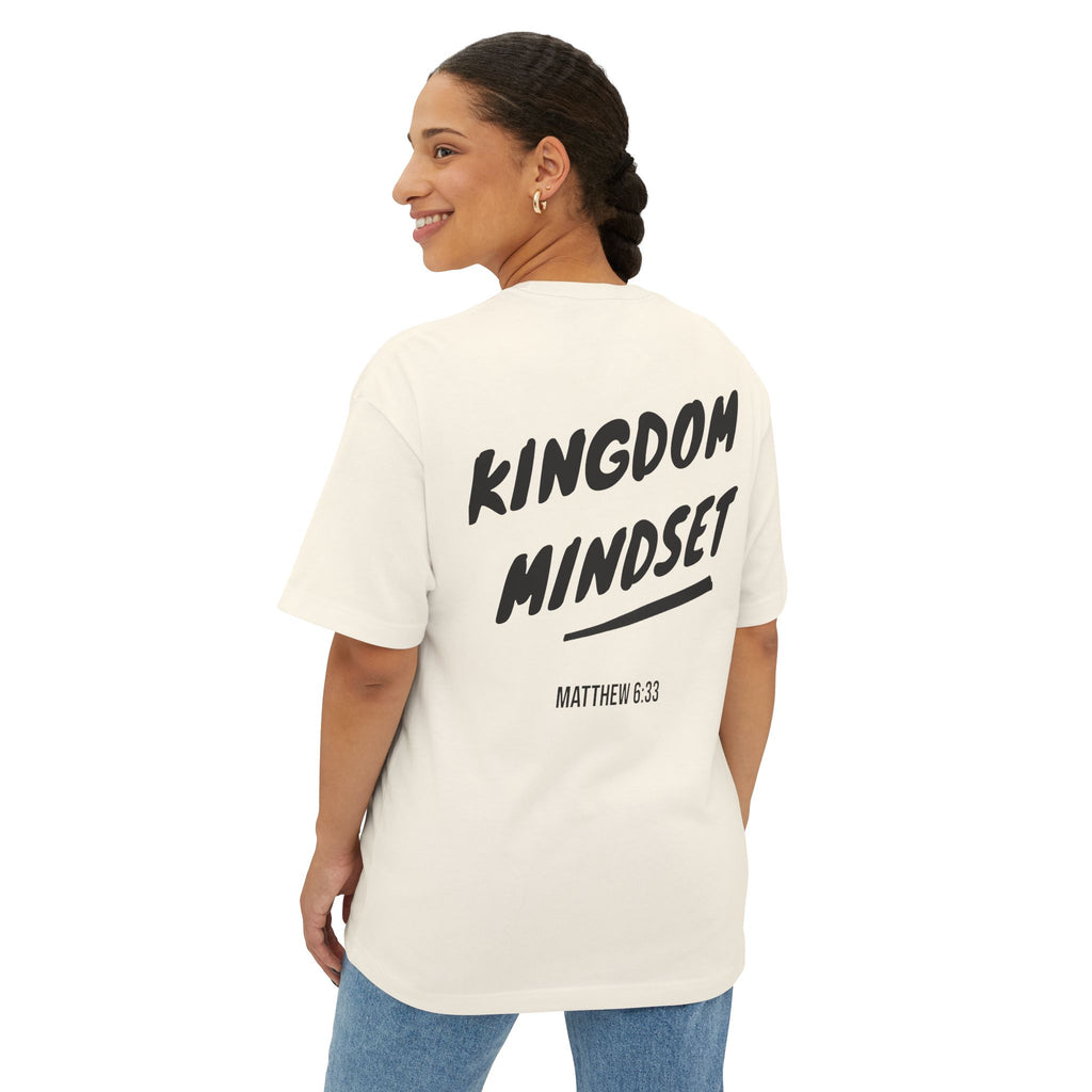 Kingdom Mindset Oversized Tee— Faith-Inspired Scripture (Matthew 6:33)