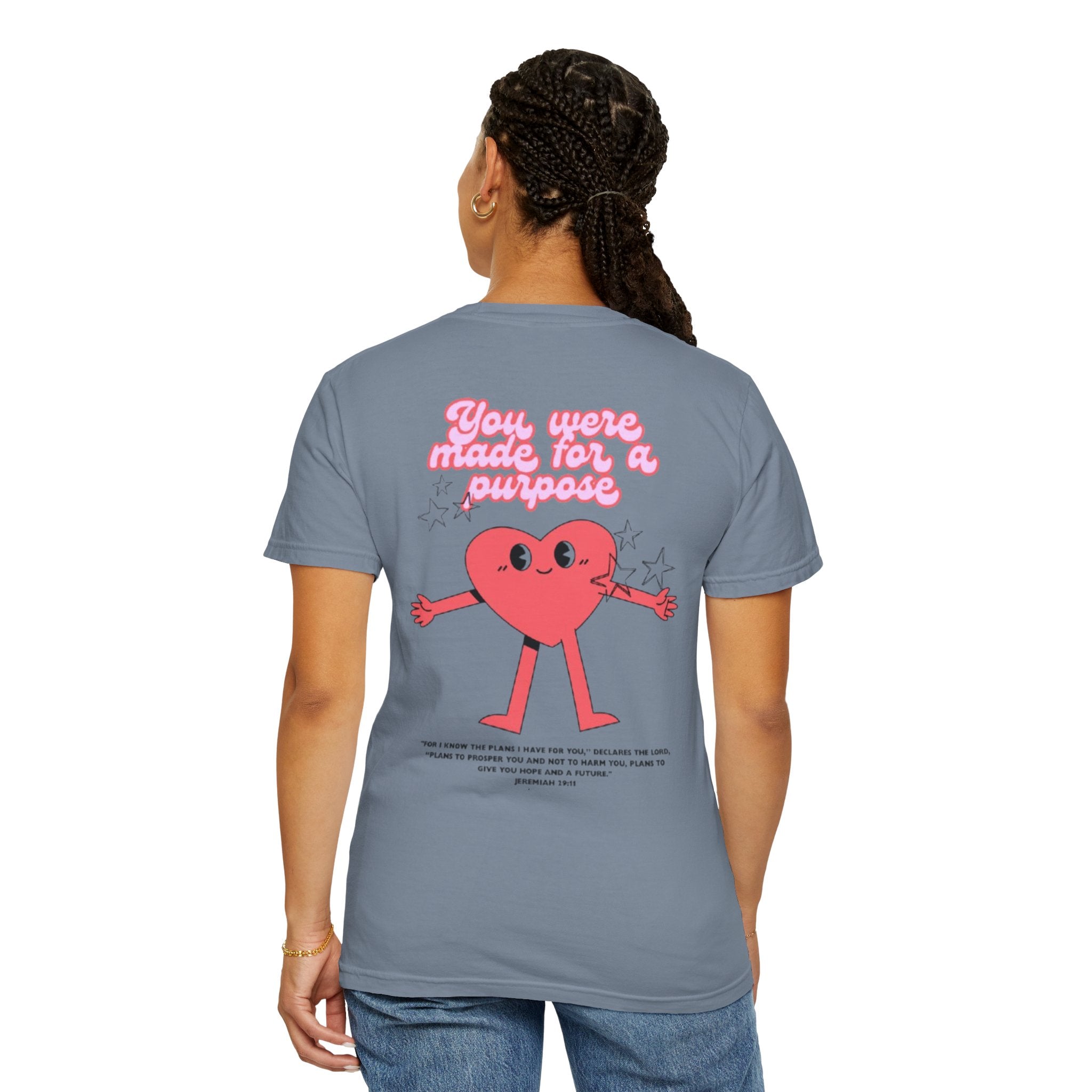 You Were Made for a Purpose T‑Shirt — Cute Heart Character Inspirational Tee