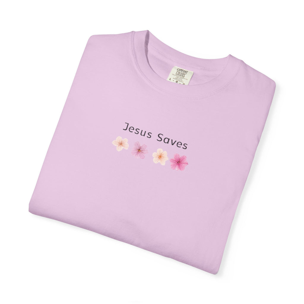 Jesus Saves Floral T-Shirt — Christian Tee