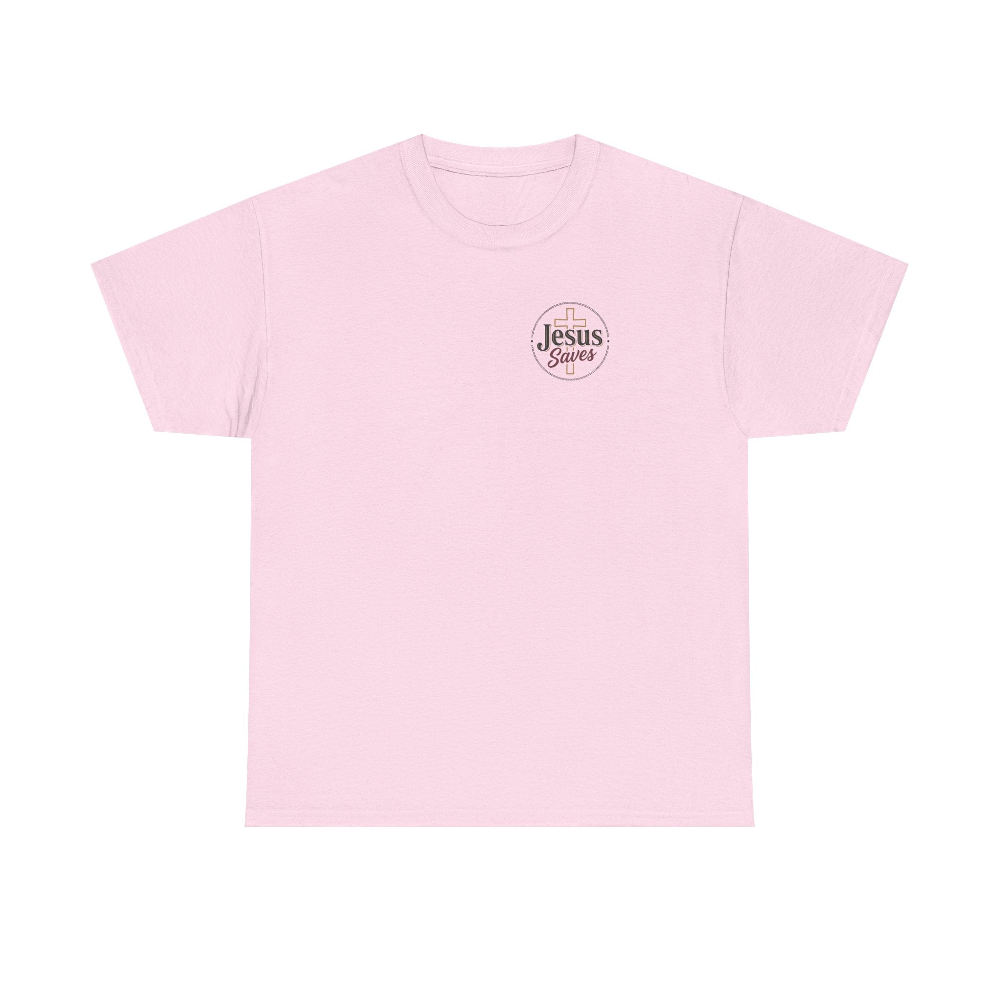 Jesus Saves Chest Logo T‑Shirt - Christian Faith Tee