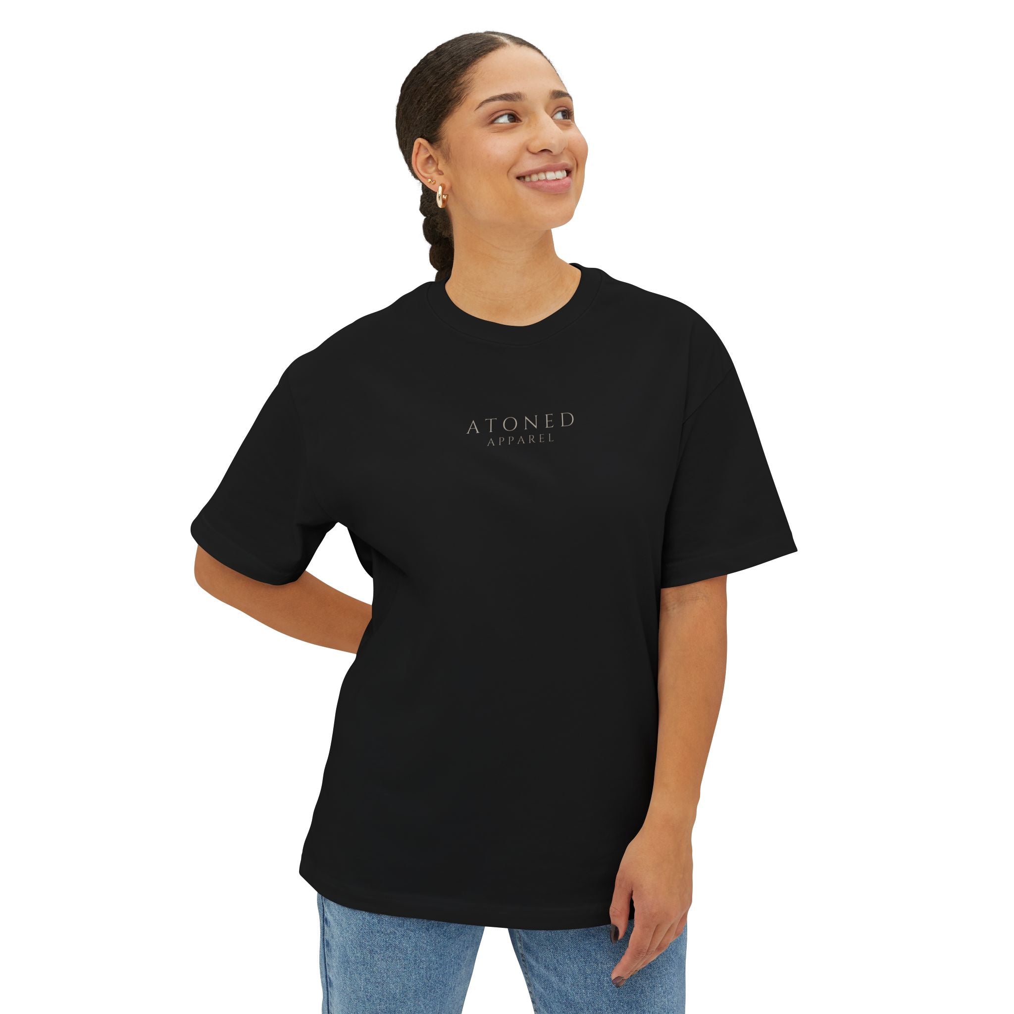 Oversized Tee — "God Is With You Always" Inspirational Christian T-Shirt