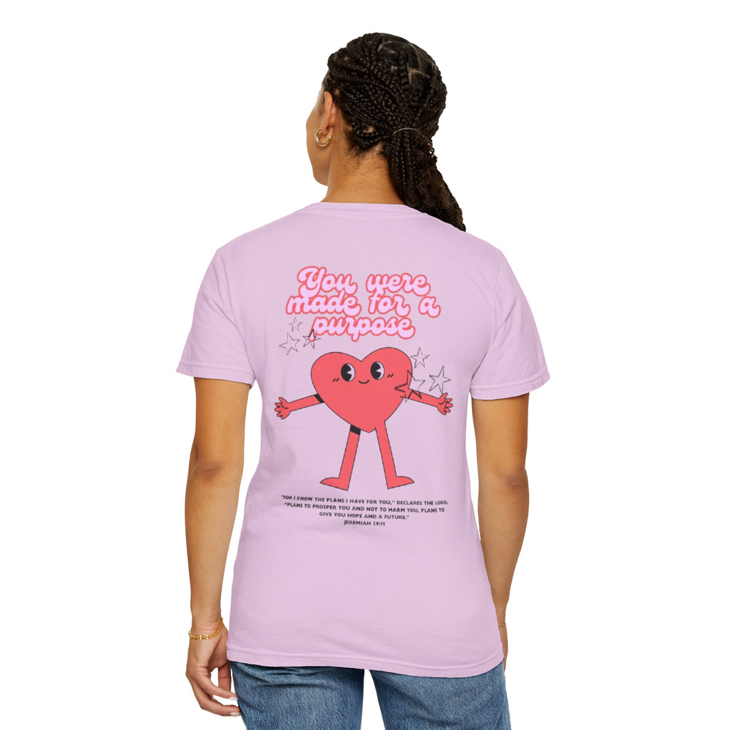 You Were Made for a Purpose T‑Shirt — Cute Heart Character Inspirational Tee