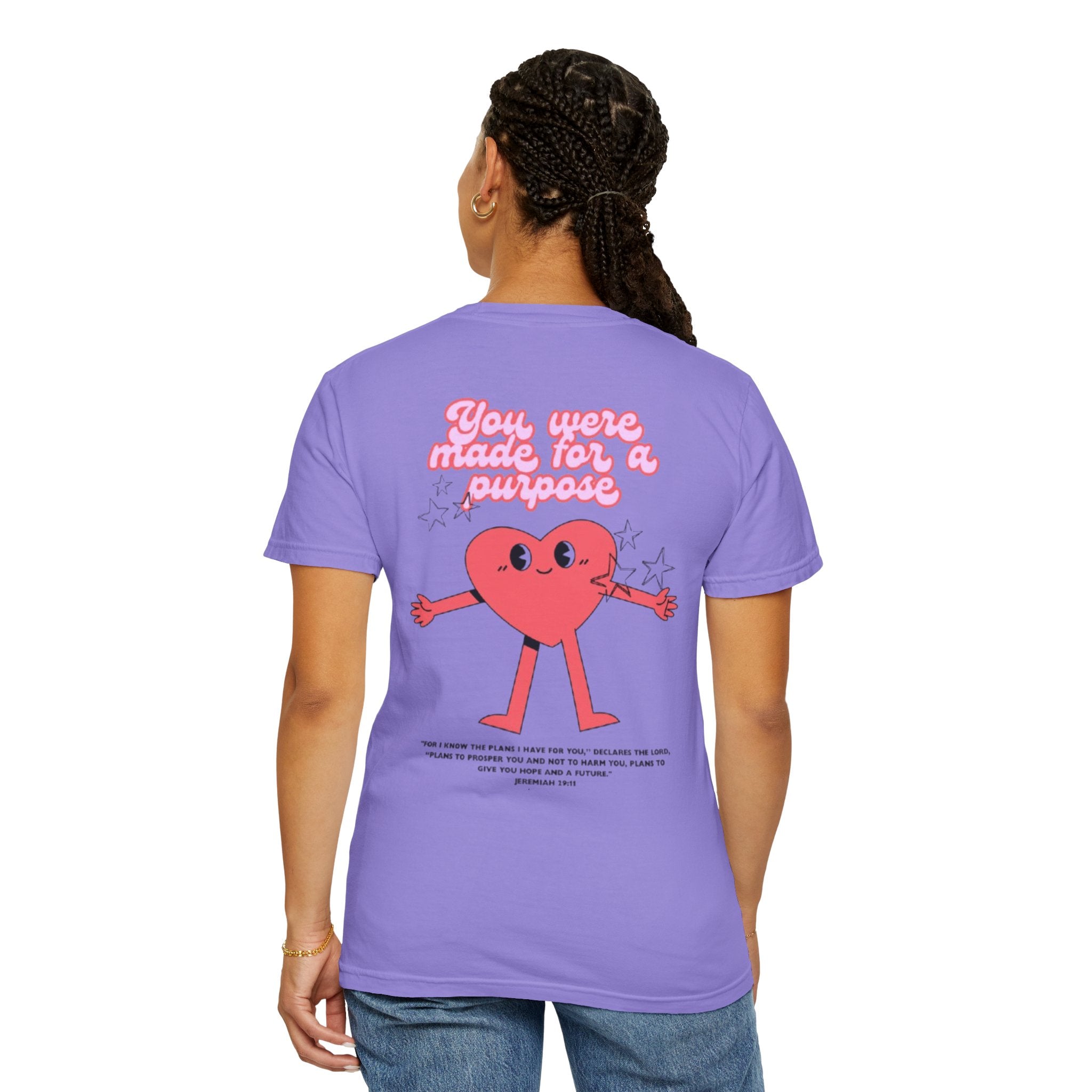 You Were Made for a Purpose T‑Shirt — Cute Heart Character Inspirational Tee