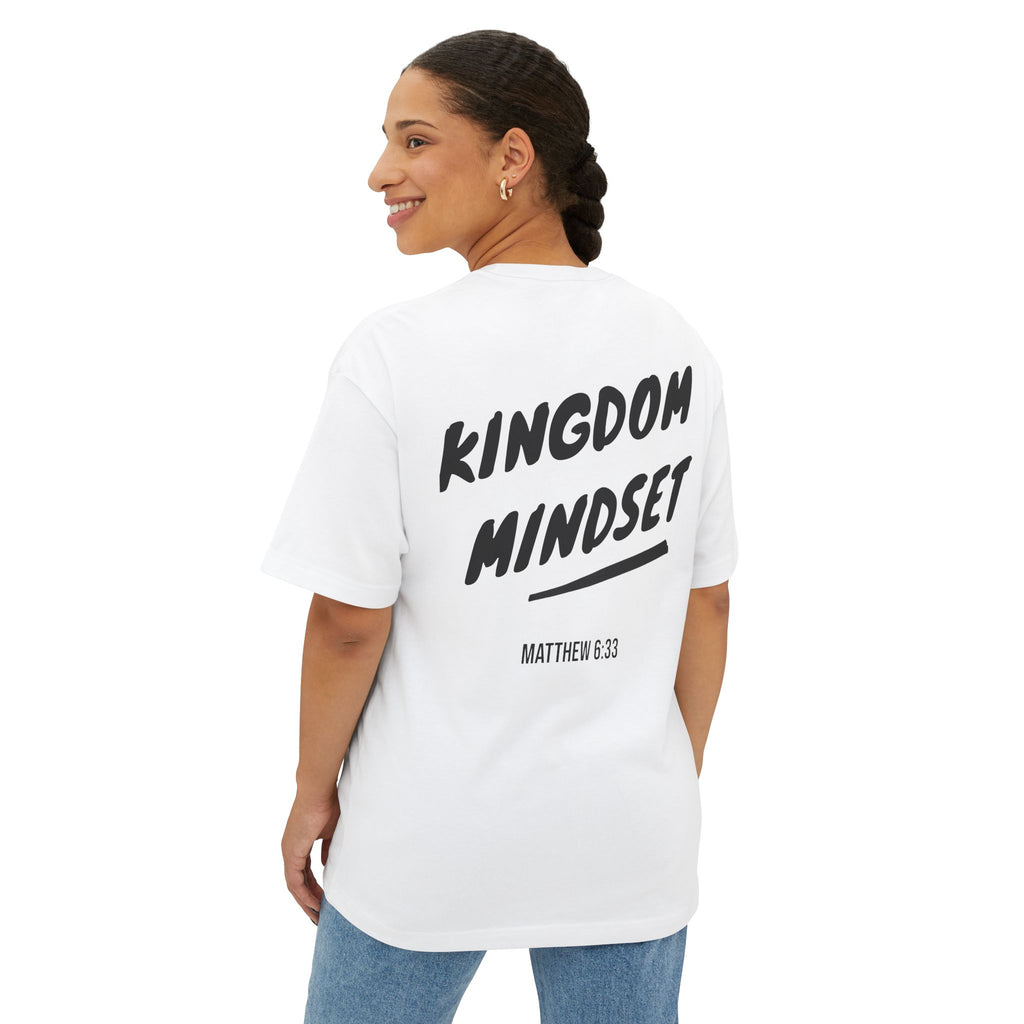 Kingdom Mindset Oversized Tee— Faith-Inspired Scripture (Matthew 6:33)