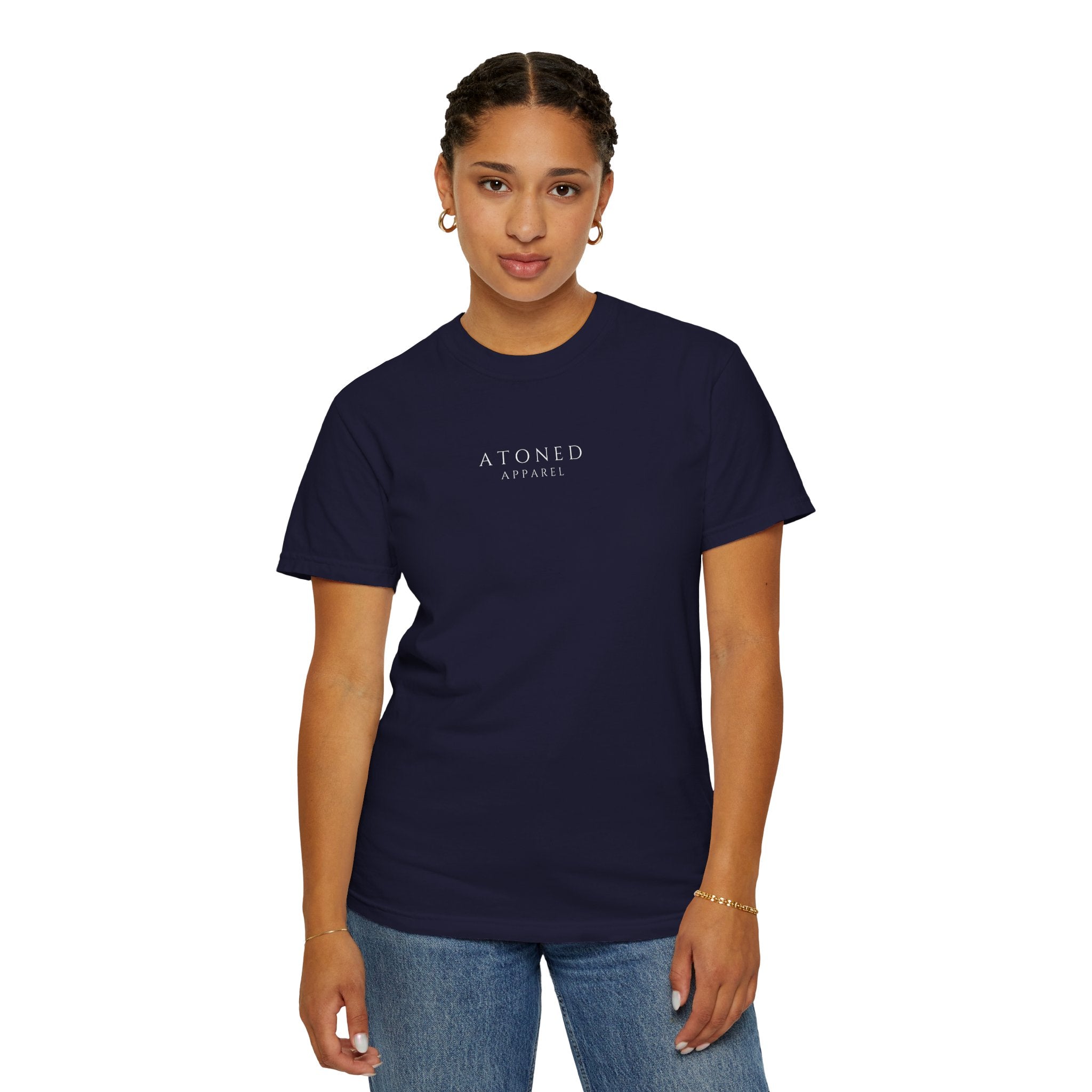 Faith Family Forever T‑Shirt — Atoned Apparel Garment‑Dyed Tee