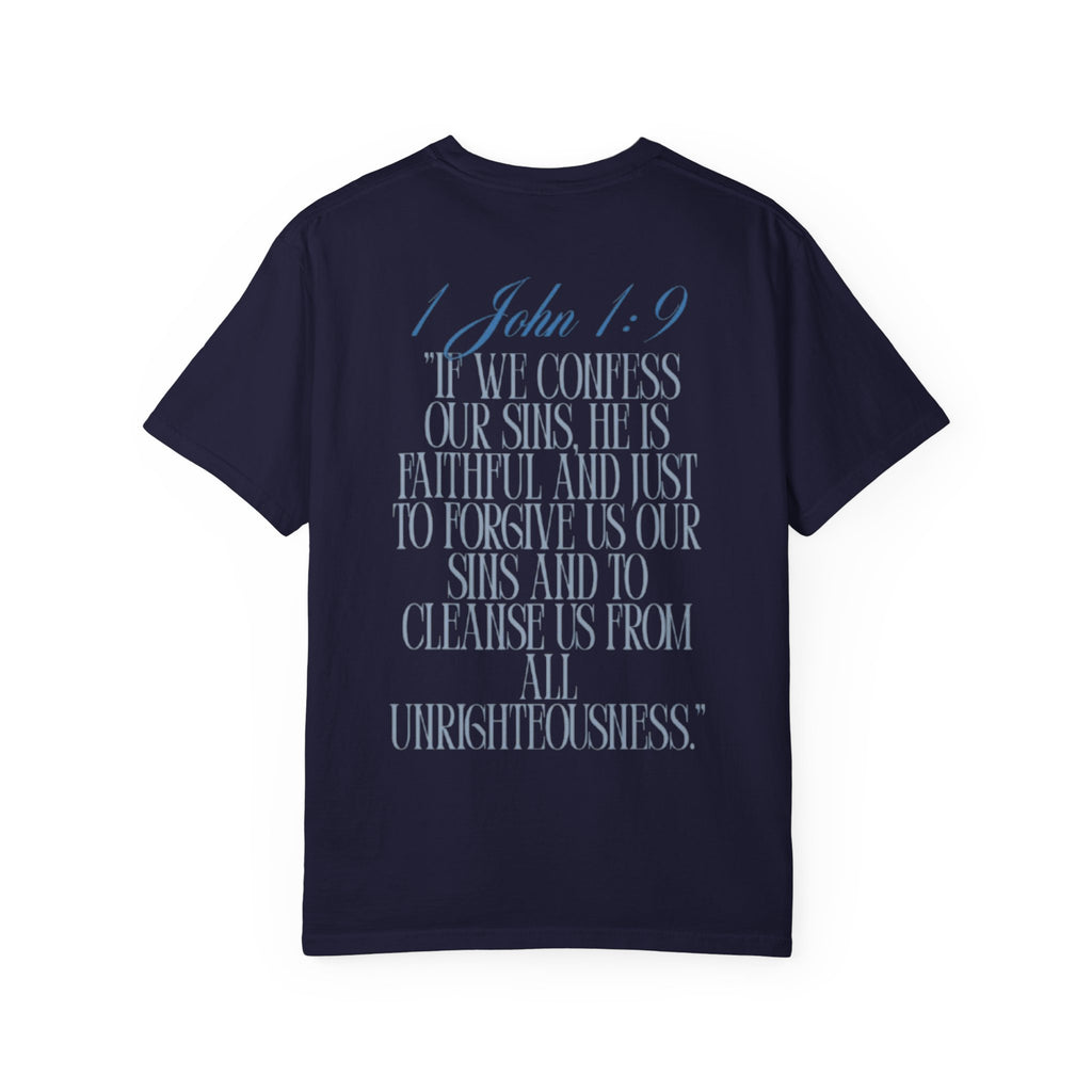 T-Shirt — 1 John 1:9 Scripture Tee (We Confess Our Sins)