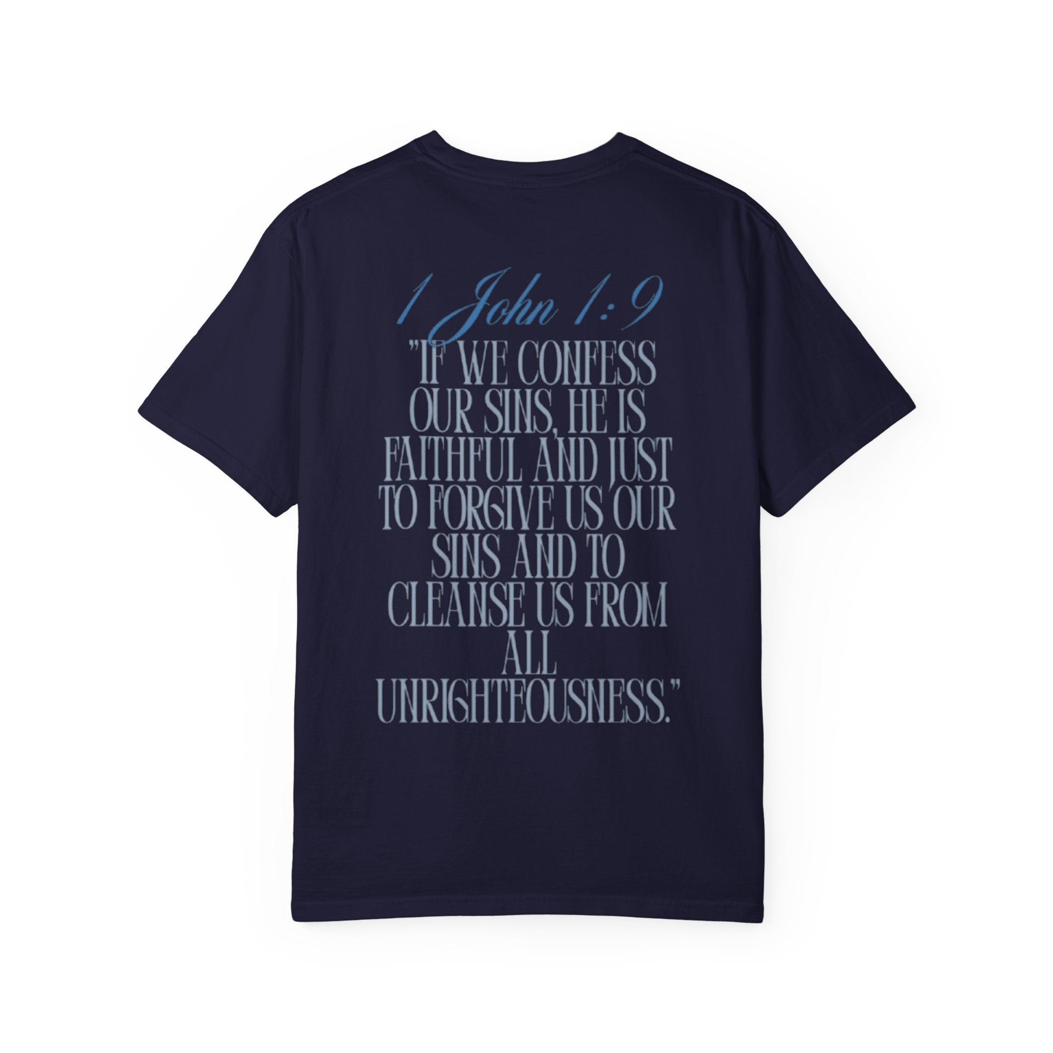 T-Shirt — 1 John 1:9 Scripture Tee (We Confess Our Sins)