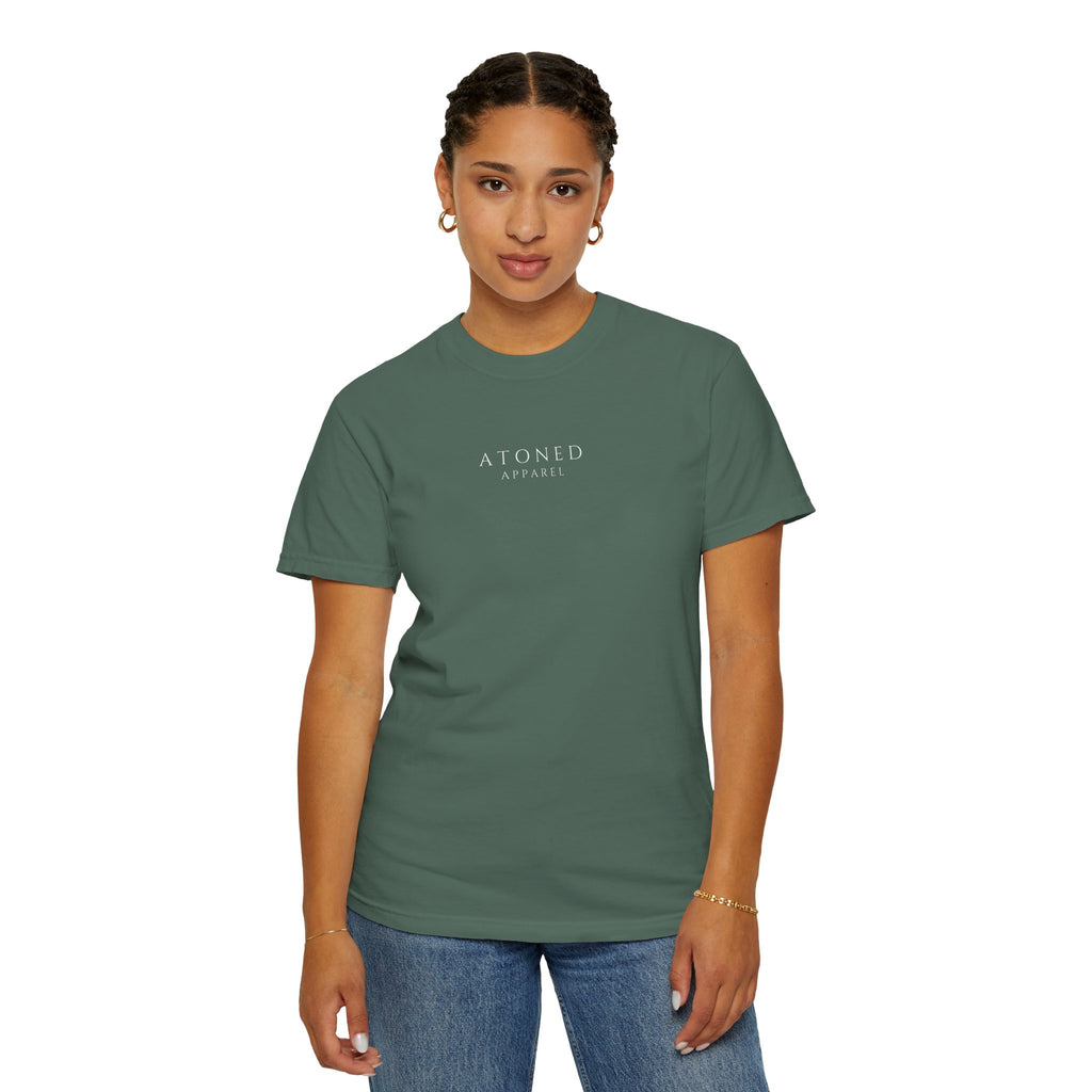 Faith Family Forever T‑Shirt — Atoned Apparel Garment‑Dyed Tee