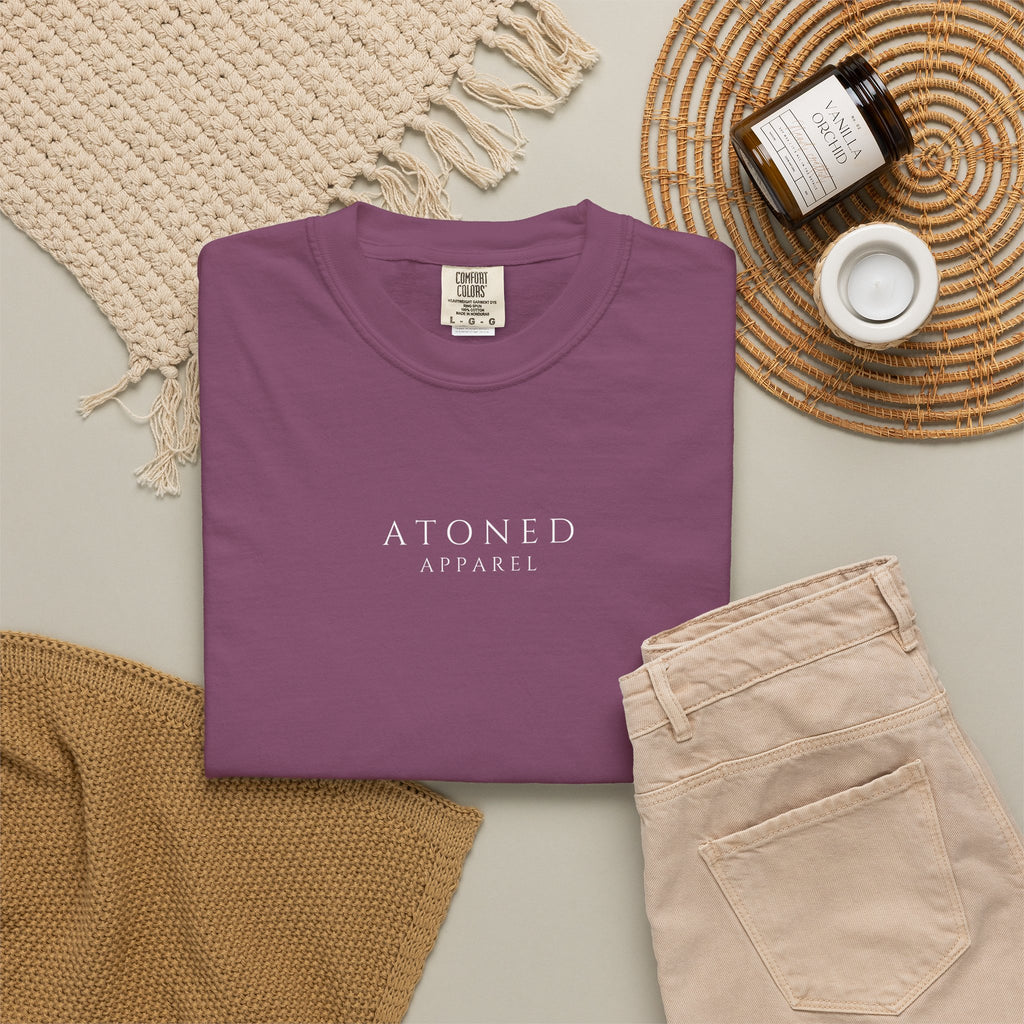 Faith Family Forever T‑Shirt — Atoned Apparel Garment‑Dyed Tee