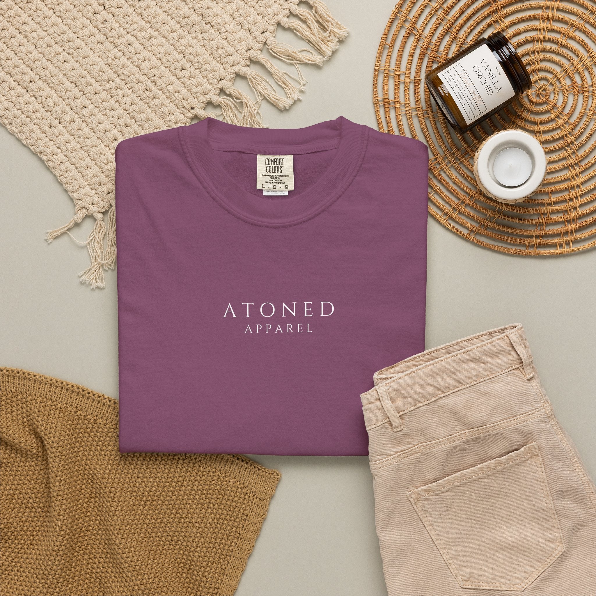 Faith Family Forever T‑Shirt — Atoned Apparel Garment‑Dyed Tee