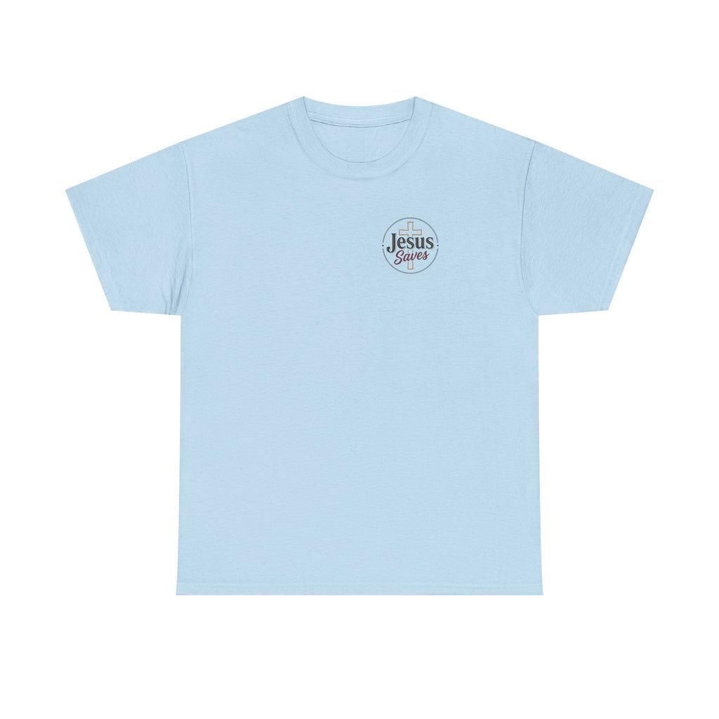 Jesus Saves Chest Logo T‑Shirt - Christian Faith Tee