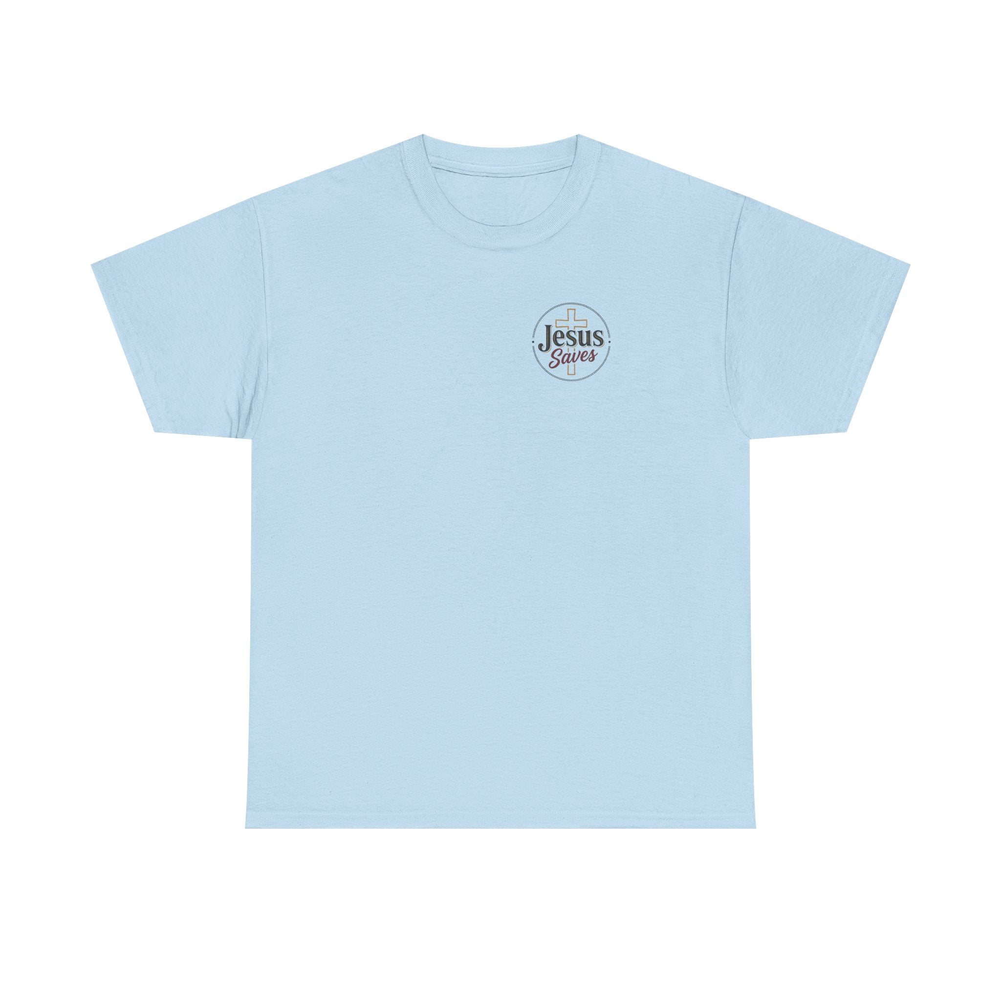Jesus Saves Chest Logo T‑Shirt - Christian Faith Tee