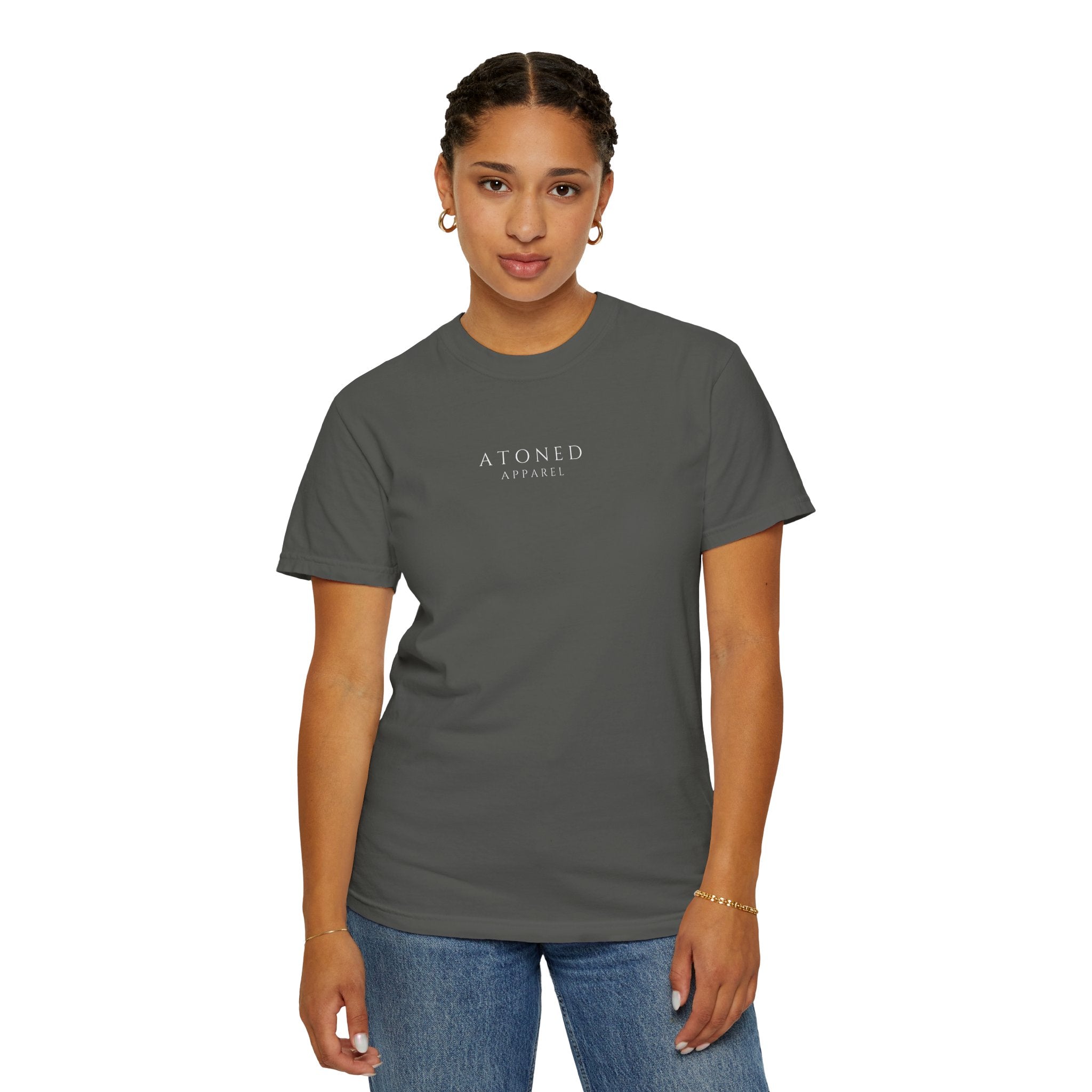 Faith Family Forever T‑Shirt — Atoned Apparel Garment‑Dyed Tee