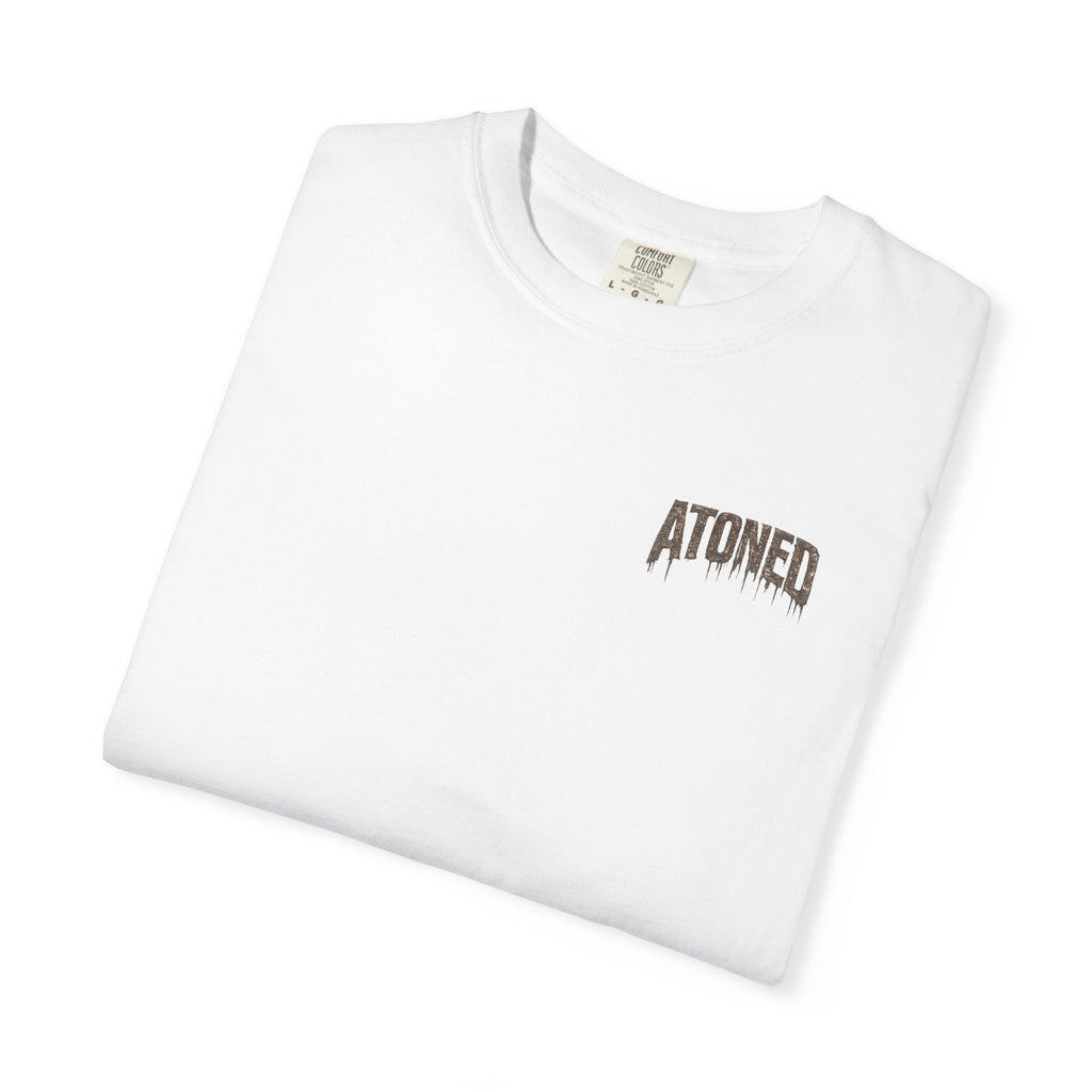 Atoned Cross T-Shirt — "It Is Finished" Christian Faith Tee
