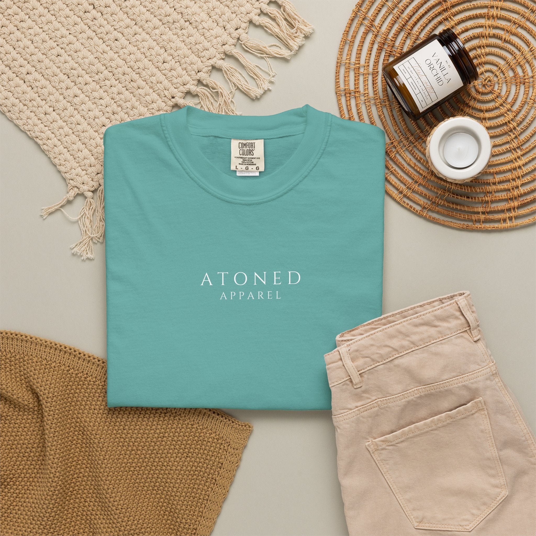 Faith Family Forever T‑Shirt — Atoned Apparel Garment‑Dyed Tee