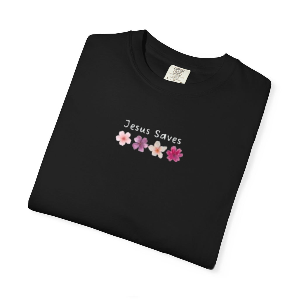 Jesus Saves Floral T-Shirt — Christian Tee