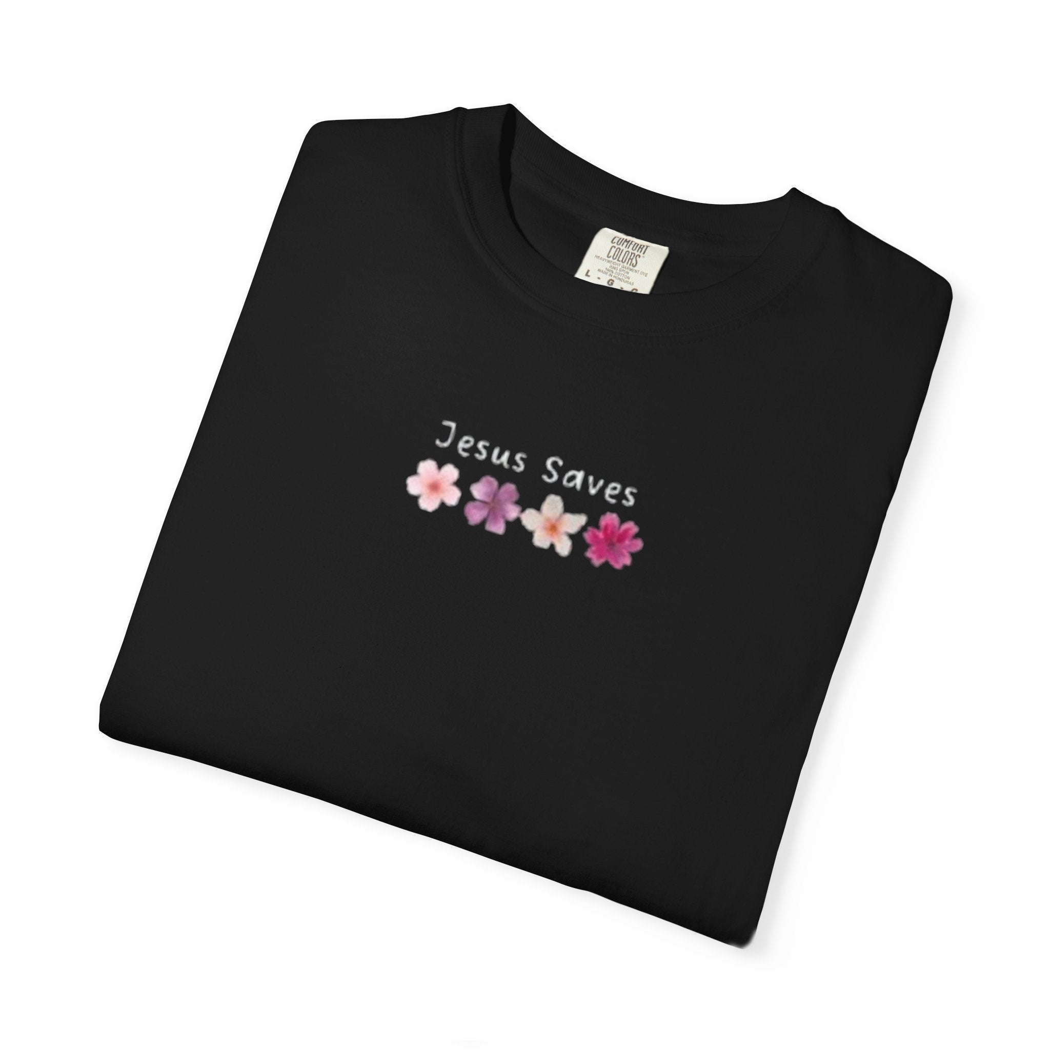 Jesus Saves Floral T-Shirt — Christian Tee