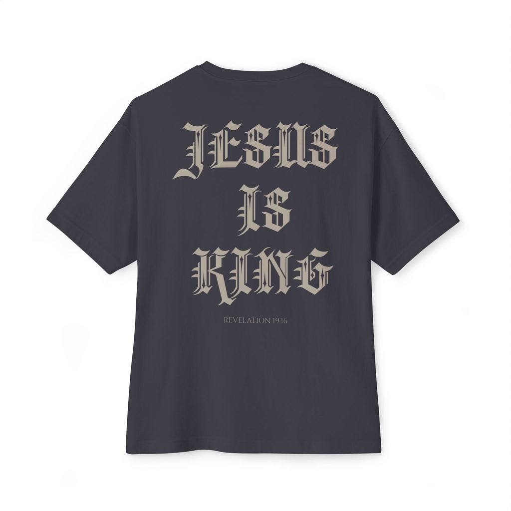 Jesus Is King Oversized Tee — Christian Boxy T‑Shirt