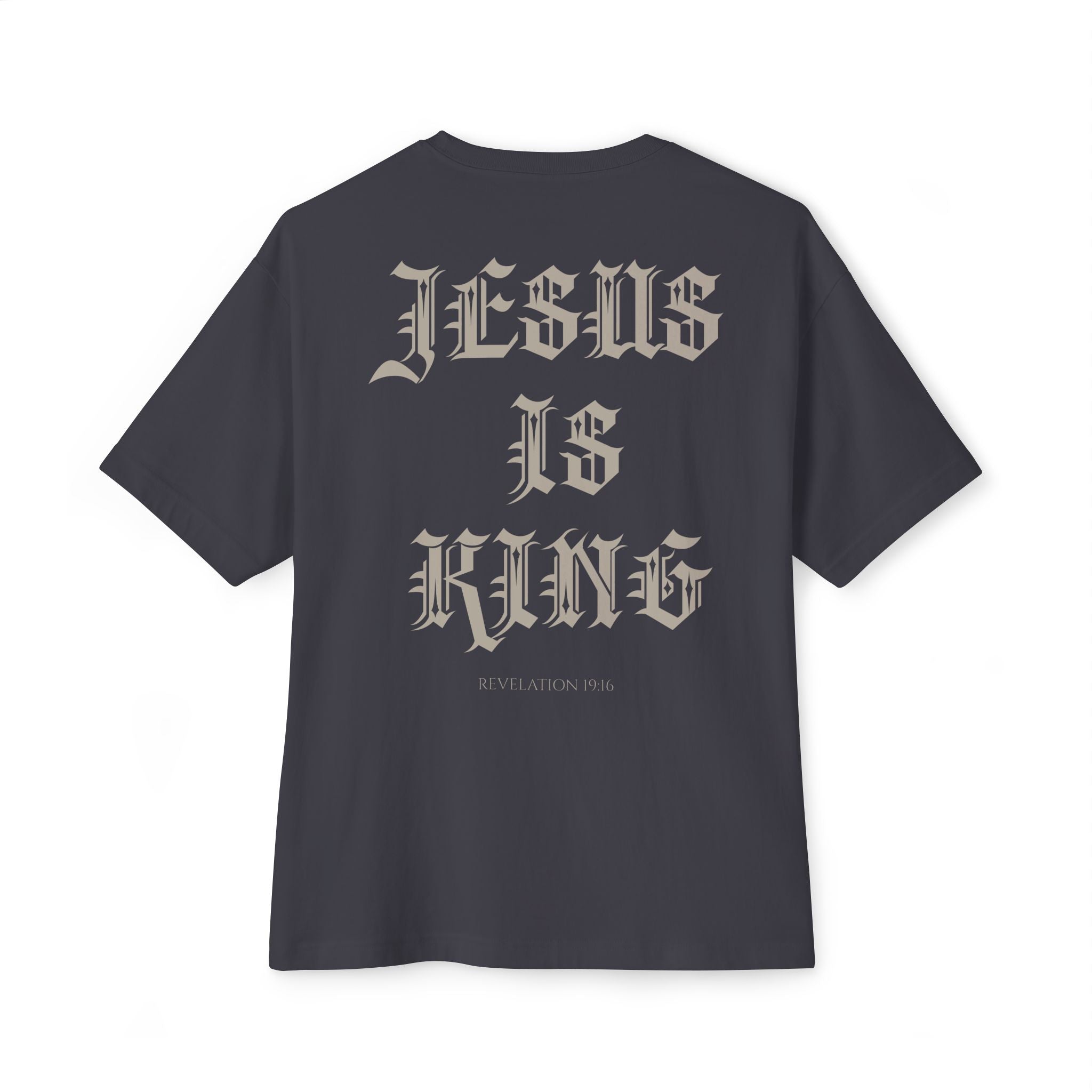 Jesus Is King Oversized Tee — Christian Boxy T‑Shirt