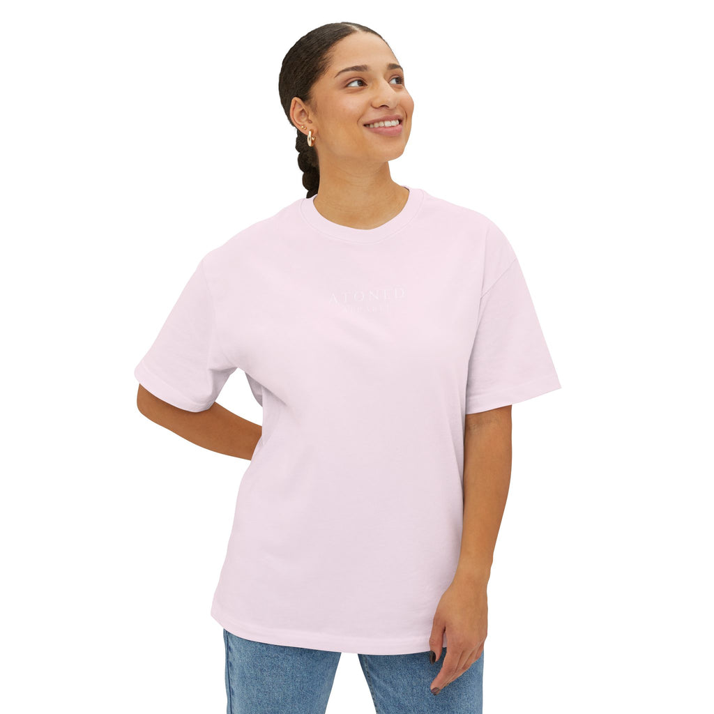 Faith Over Fear Oversized Tee - Boxy Inspirational Graphic Shirt