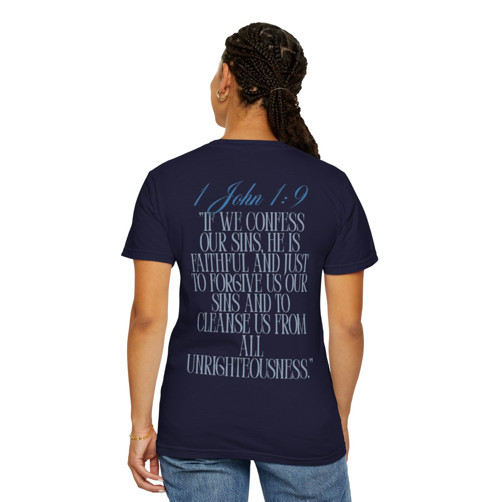 T-Shirt — 1 John 1:9 Scripture Tee (We Confess Our Sins)