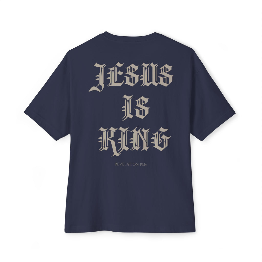 Jesus Is King Oversized Tee — Christian Boxy T‑Shirt