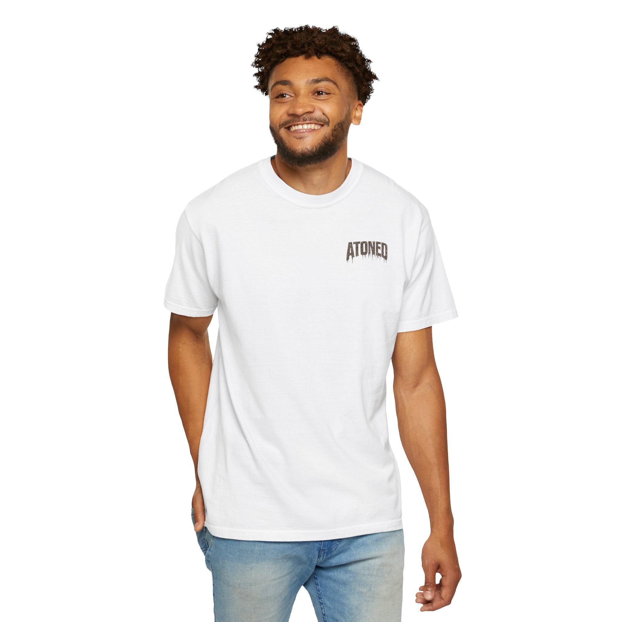 Atoned Cross T-Shirt — "It Is Finished" Christian Faith Tee
